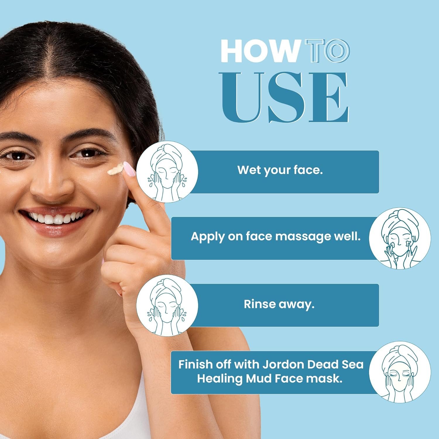 WildOak Jordan Dead Sea Healing Mud Face Scrub | 2% Niacinamide | Blemishes & Anti Aging | De-Tan, Even Skin Tone, Brighter Complexion | Body Mud | Clay Mask | All Skin Types | 100gm