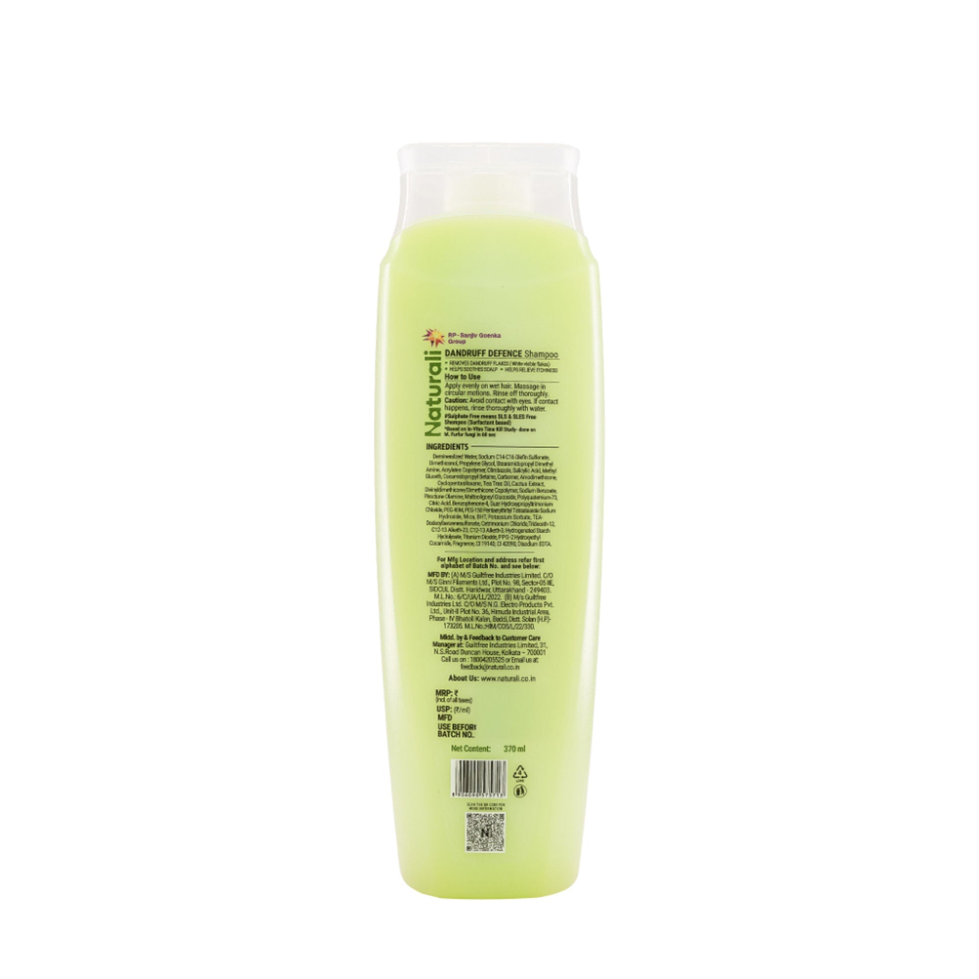 Naturali Dandruff Defence Shampoo with Tea Tree Oil & Cactus Extracts
