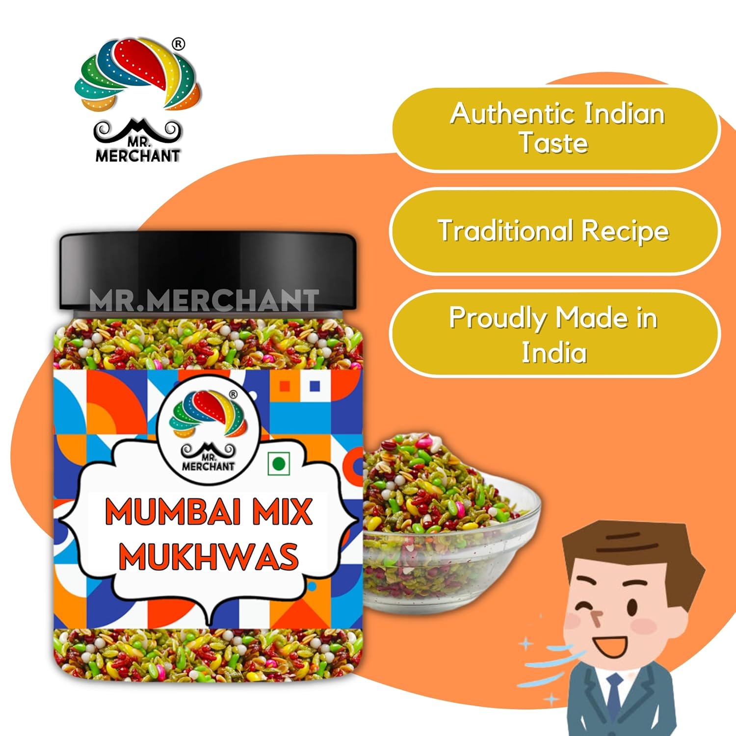 Mr. Merchant Mumbai mix Mukhwas [Mouth Freshener Mix for eating] (300 gm)