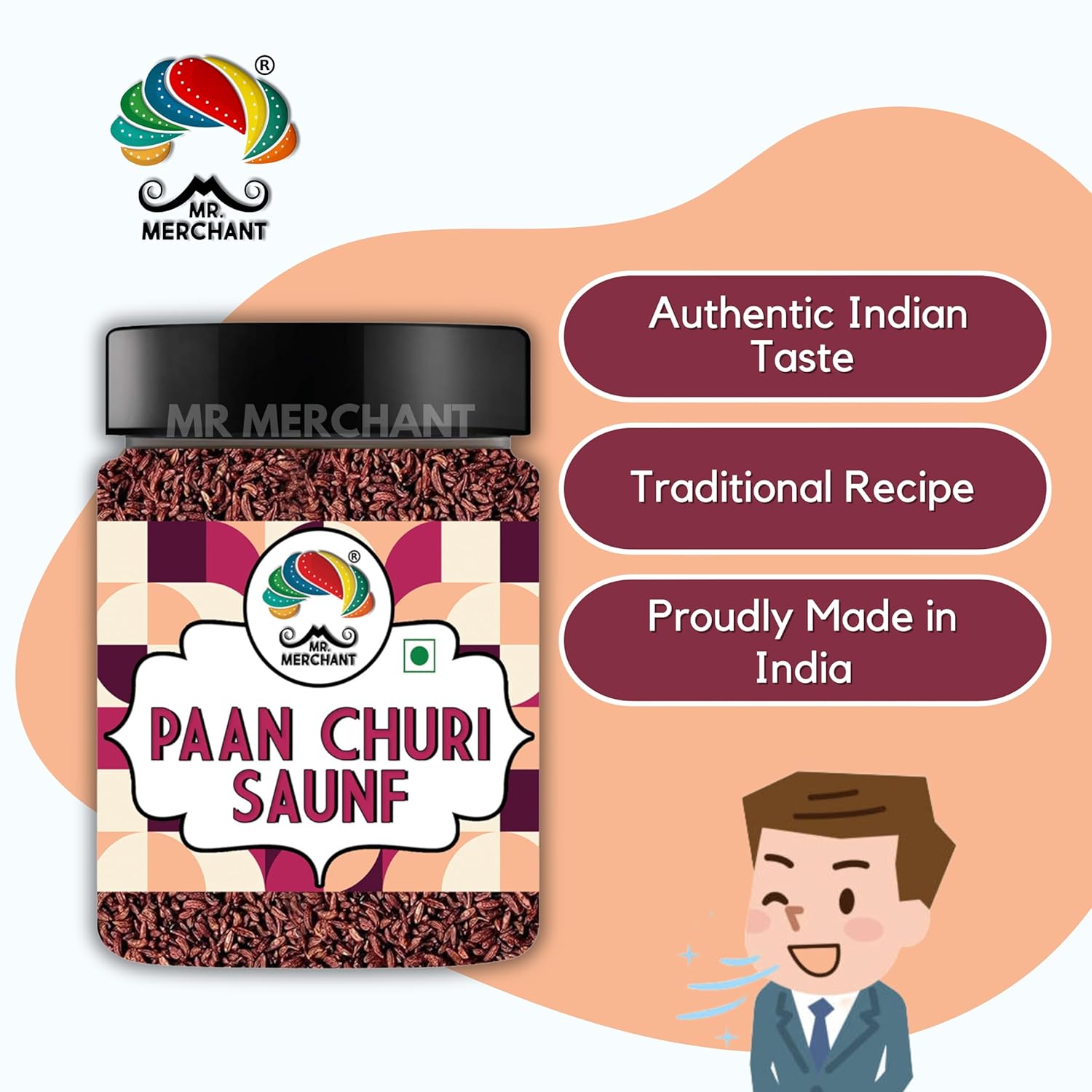 Mr. Merchant Paan Churi Saunf Fennel Mukhwas, 300 grams
