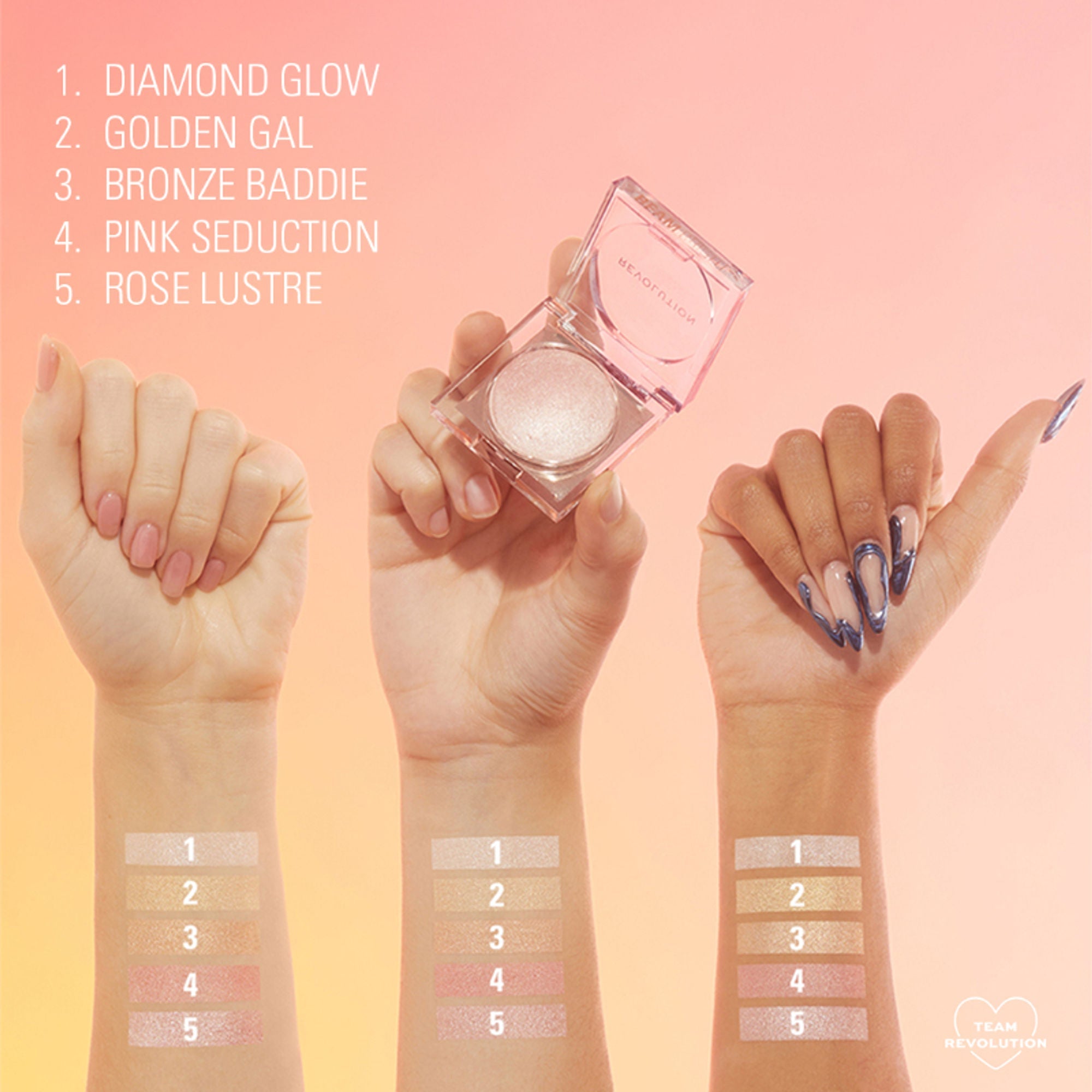 Makeup Revolution Beam Bright Highlighter - Rose Lustre