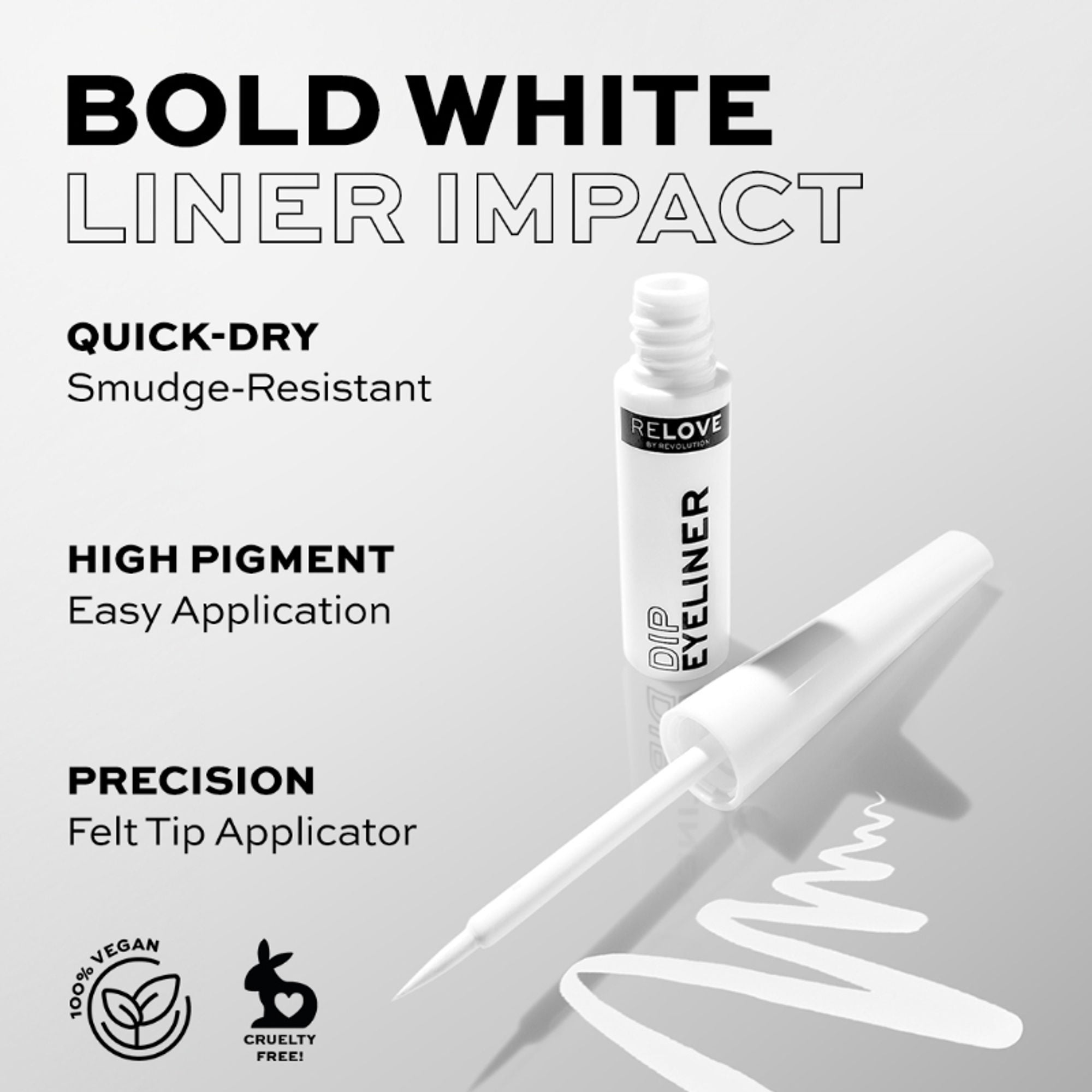Relove Dip Eyeliner Black - White