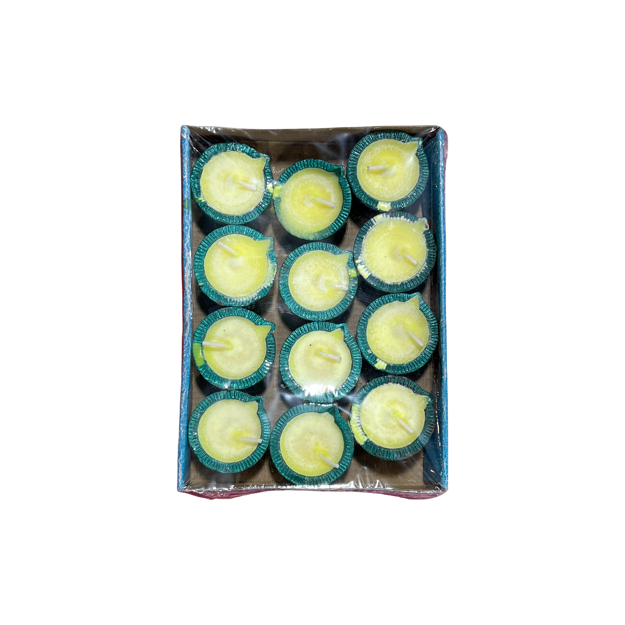 Fancy Round Diya 12 Pcs with Wax