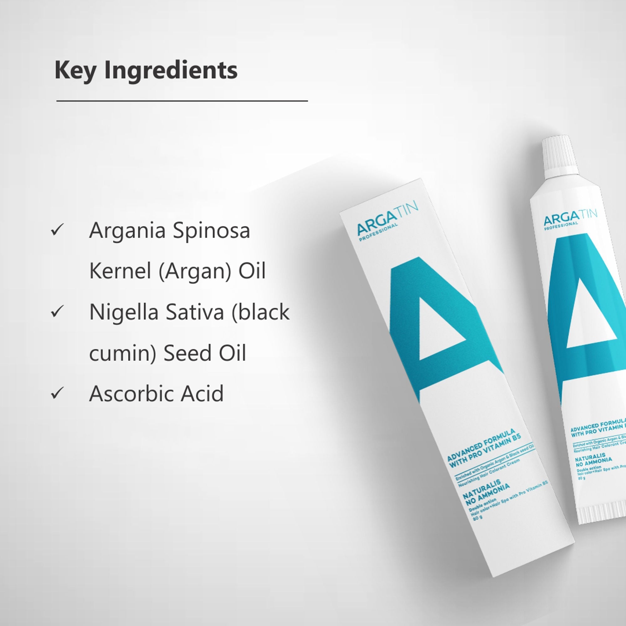 Argatin Naturalis Hair Color Cream With Black Seed Oil & Argan Oil - 2 Darkest Brown