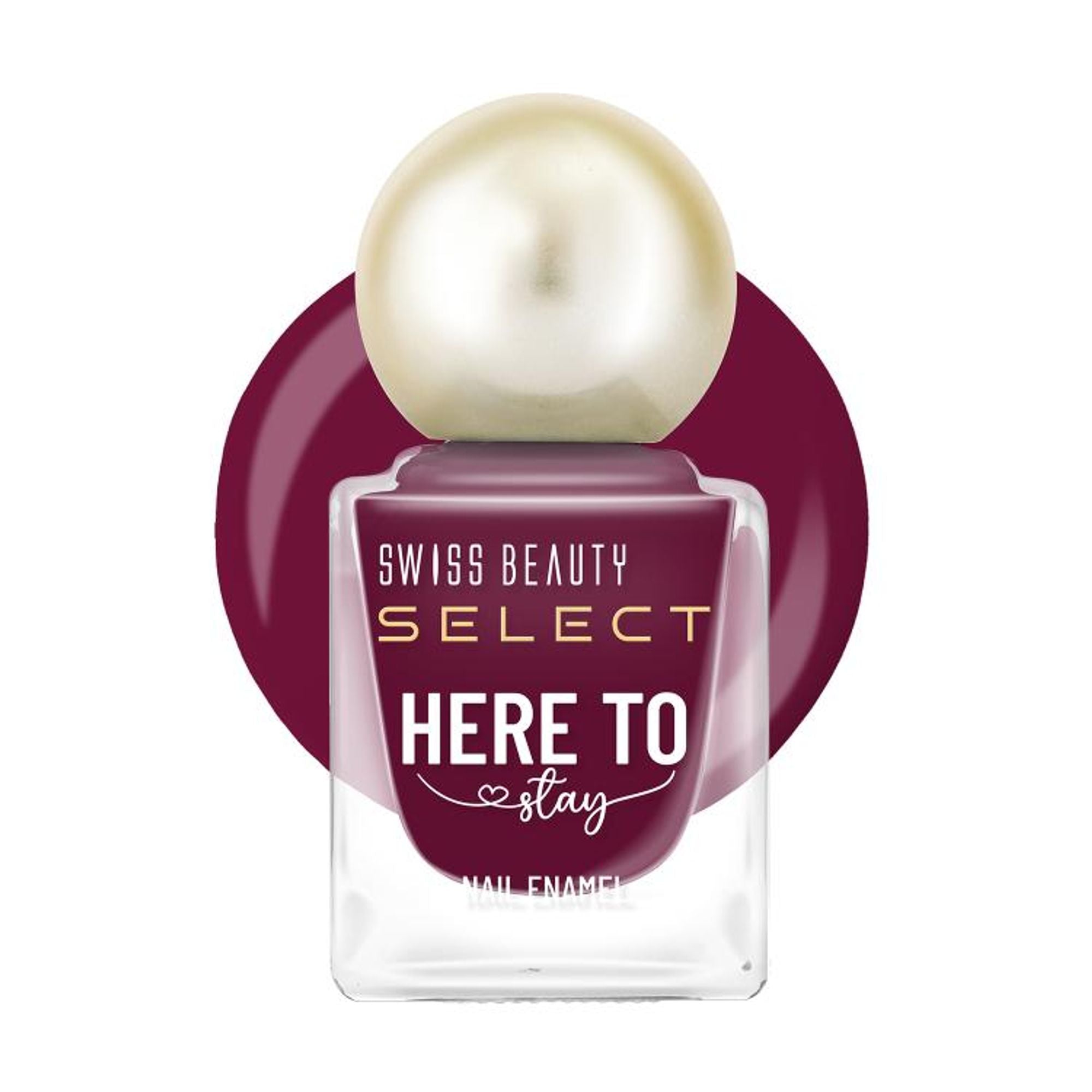 Swiss Beauty Select Here To Stay Nail Enamel - Ruby Wine
