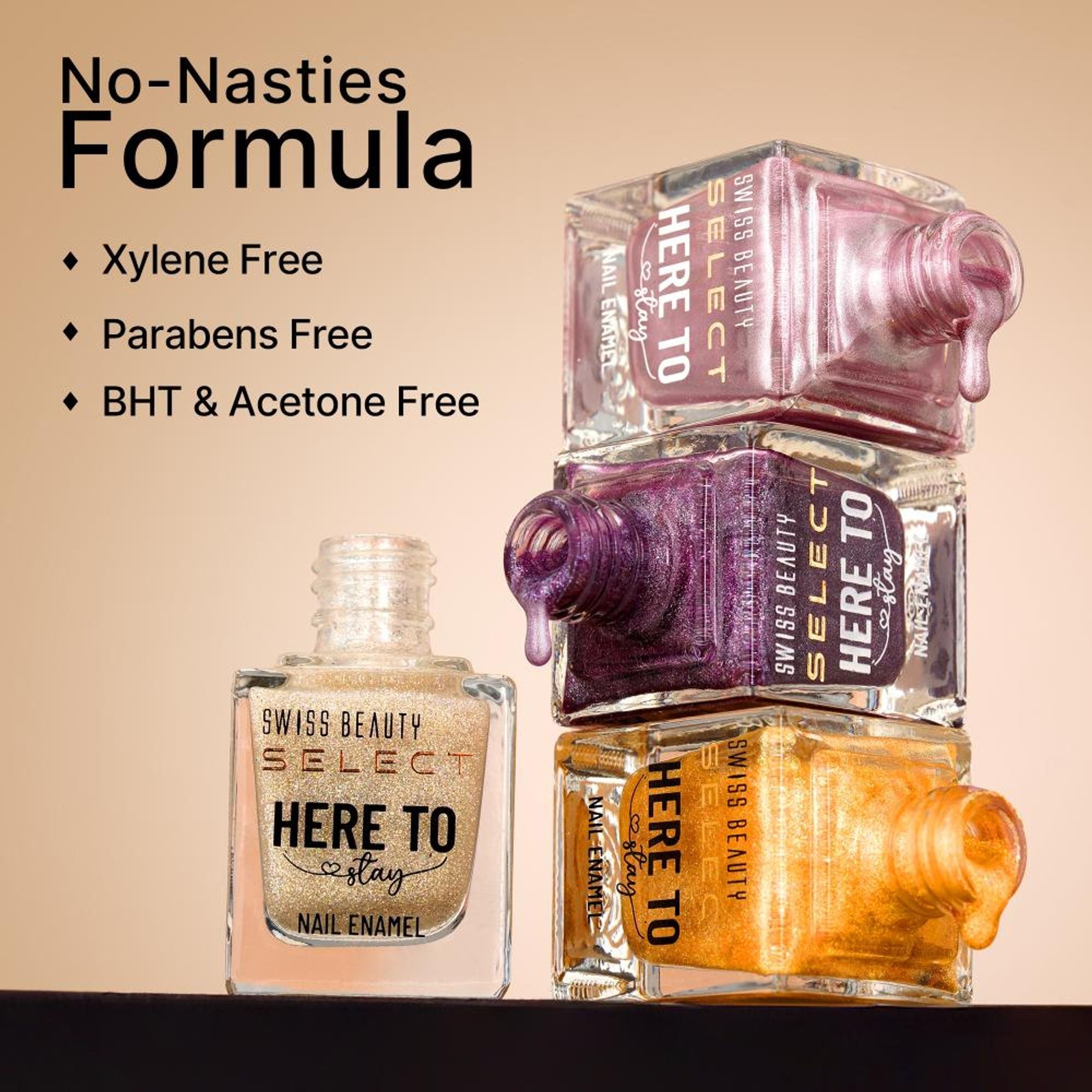 Swiss Beauty Select Here To Stay Nail Enamel - Ruby Wine