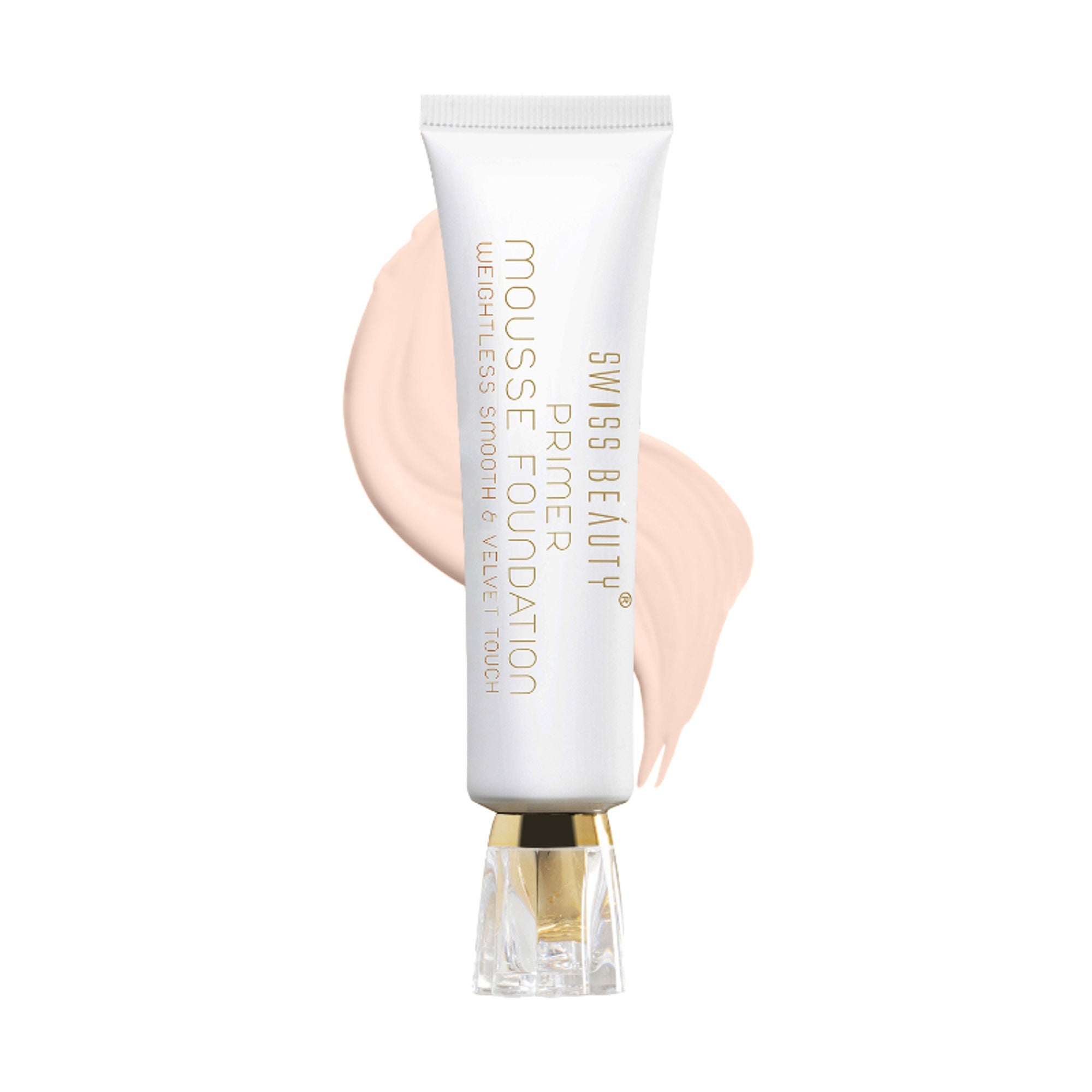 Swiss Beauty Primer Mousse Foundation - 1 White Ivory