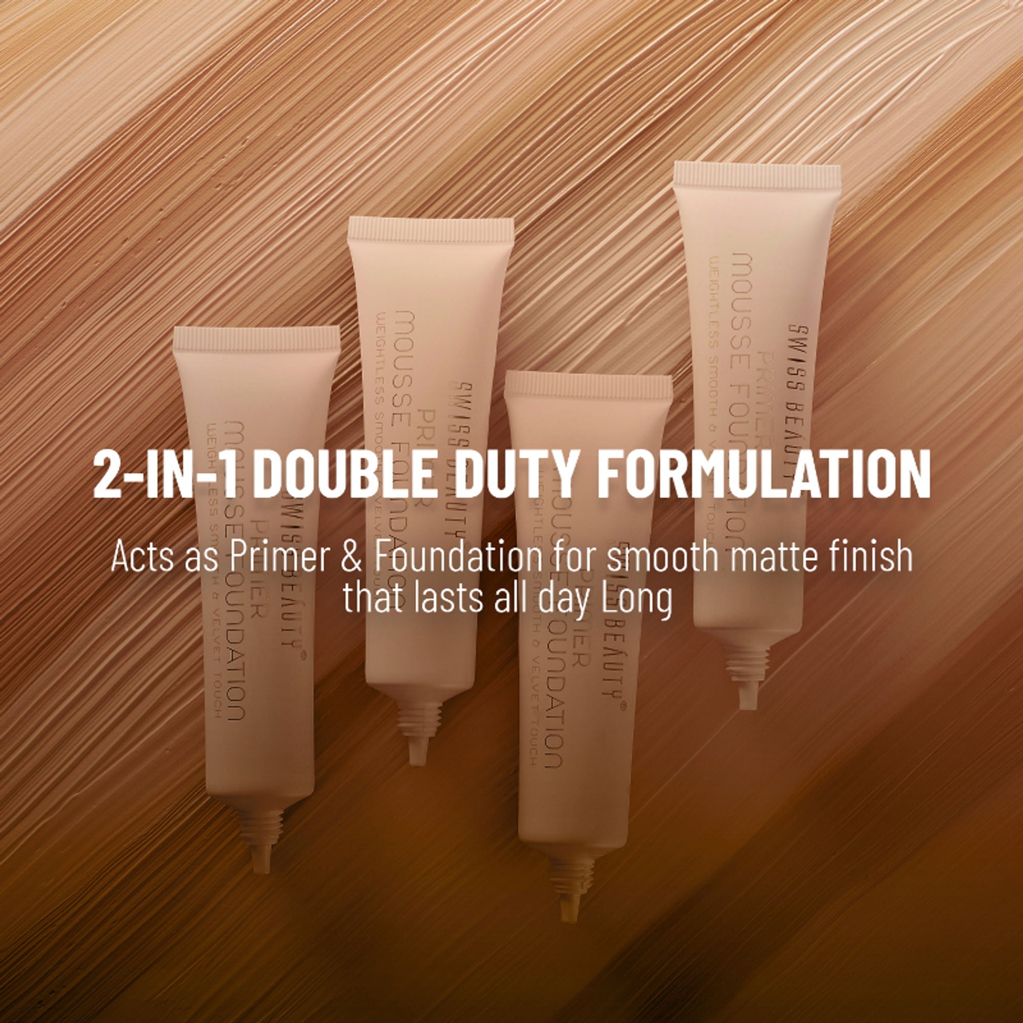 Swiss Beauty Primer Mousse Foundation - 4 Natural Nude