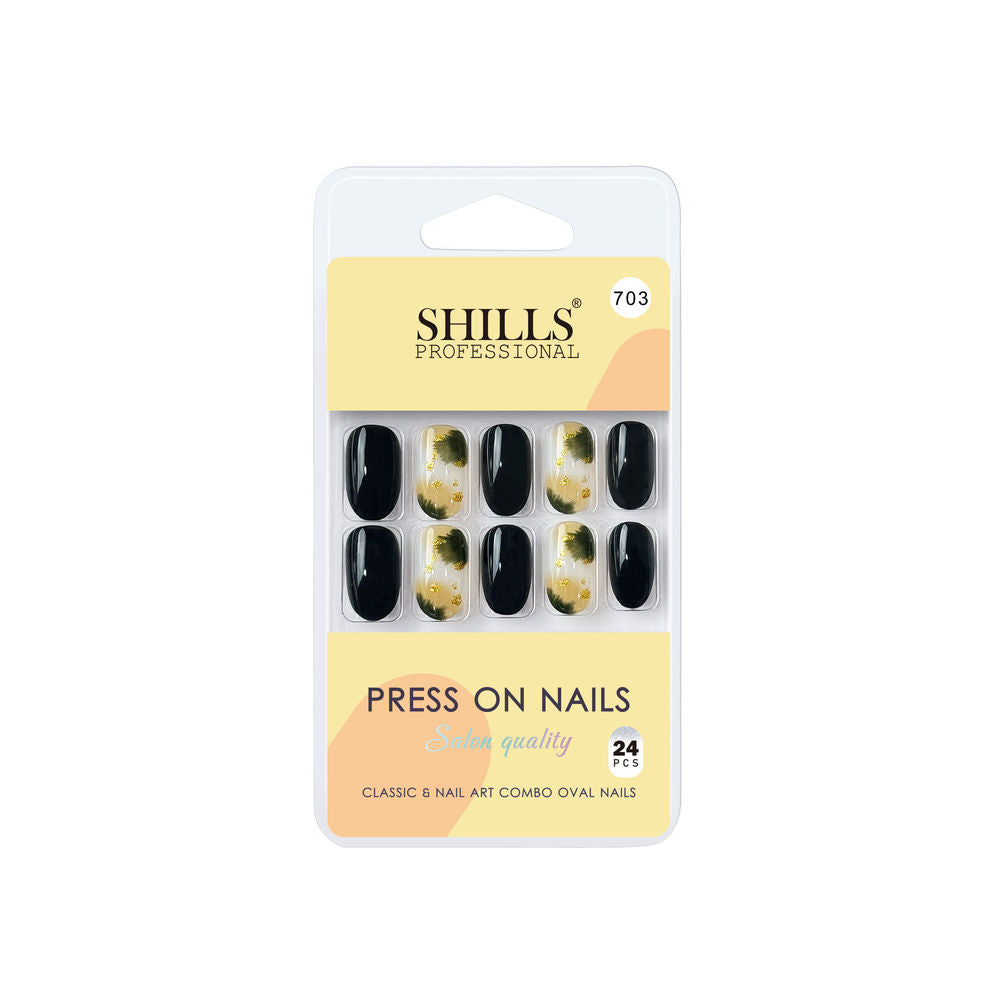 Shills Professional Reusable Press On Nails Oval - SPN703