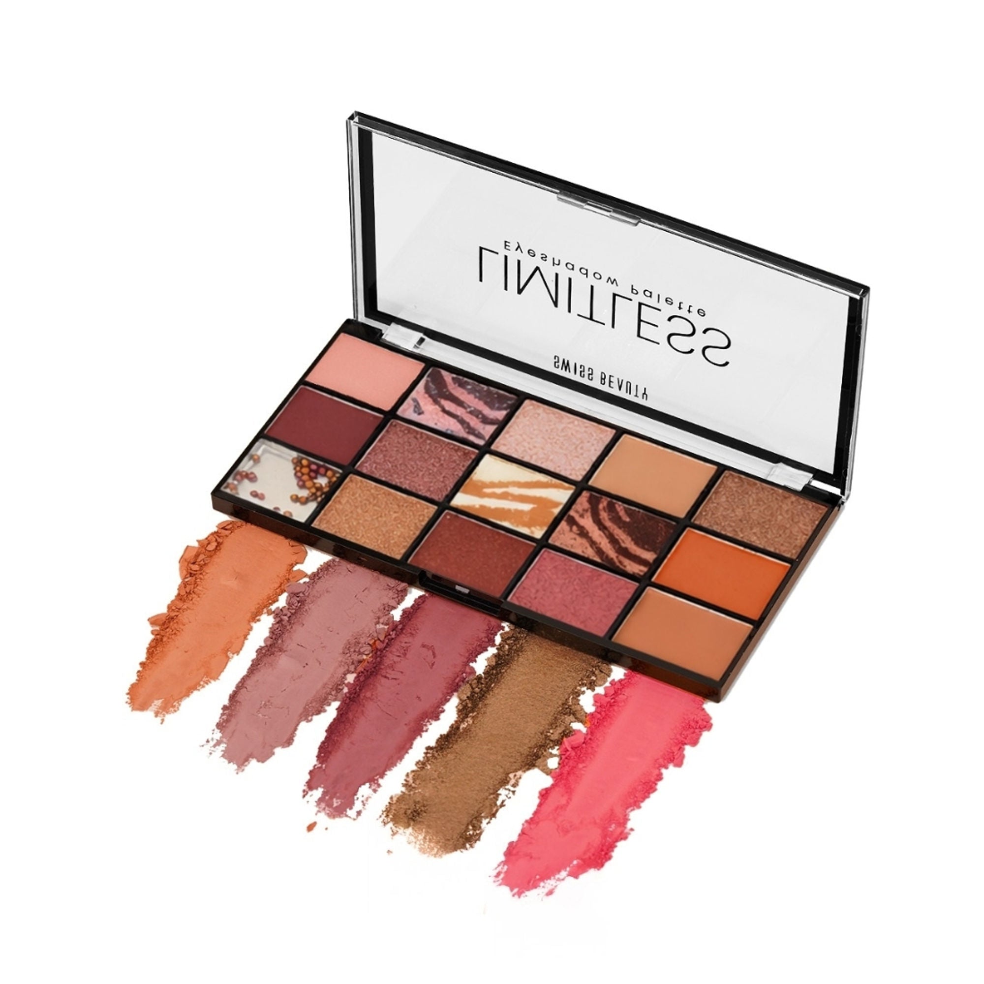 Swiss Beauty Limitless Eyeshadow Palette - Mattes, Shimmers & Metallics - 02 Sun Glazed