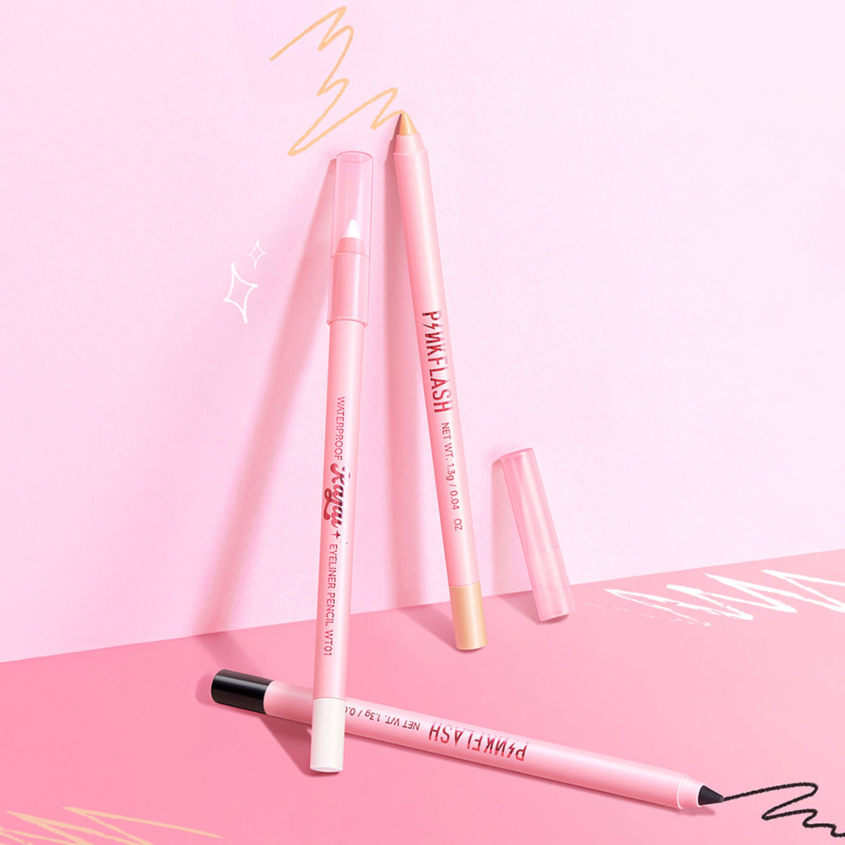 PINKFLASH Waterproof Kajal Eyeliner Pencil - Wt01 White