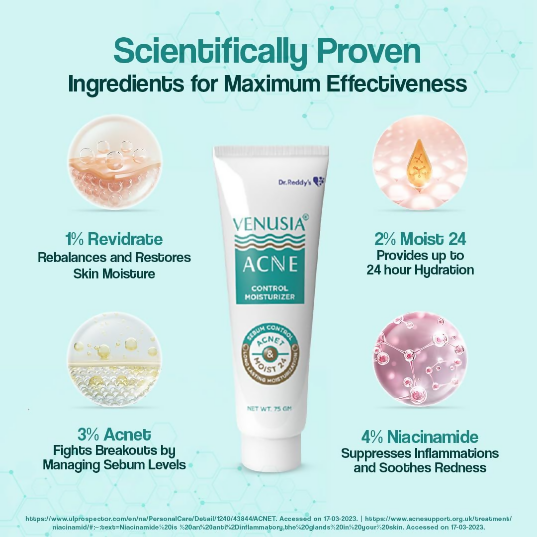 Dr. Reddy's Venusia Acne Control Moisturizer For Oily & Acne Prone Skin