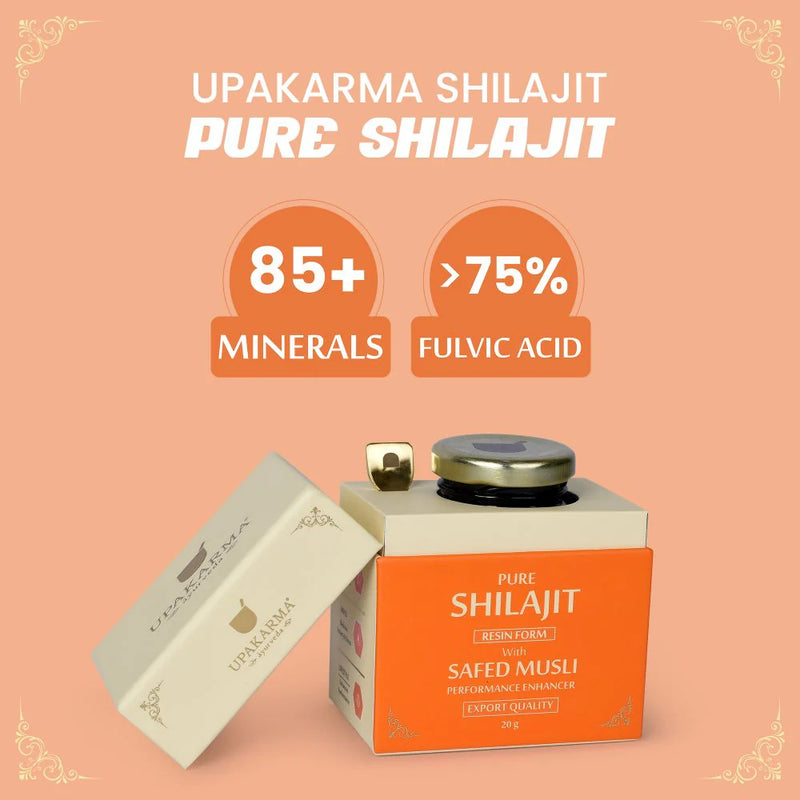 Upakarma Ayurveda Pure Shilajit Resin with Safed Musli