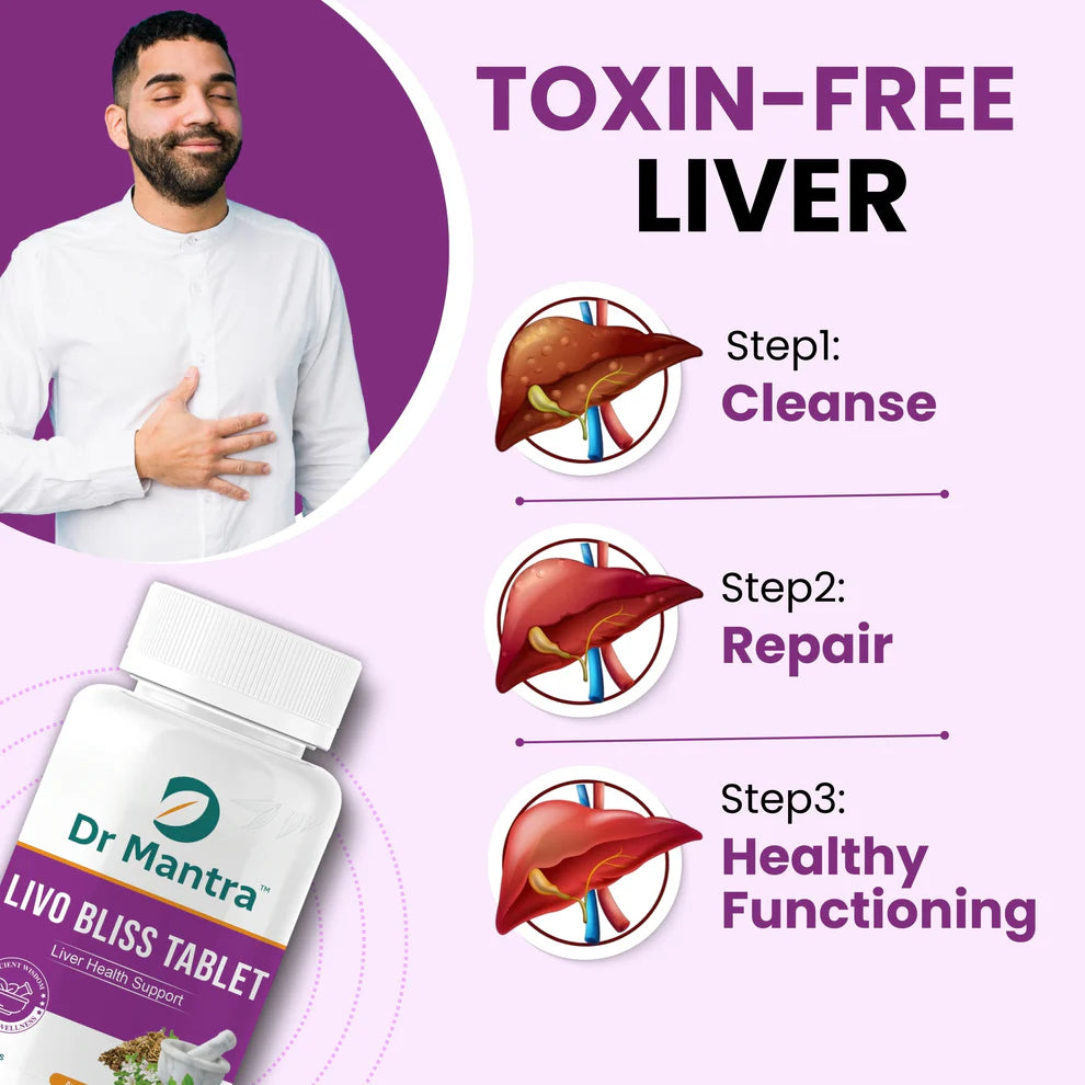 Dr Mantra Ayurvedic Livo Bliss Tablets for Fatty Liver| 30 Tablets