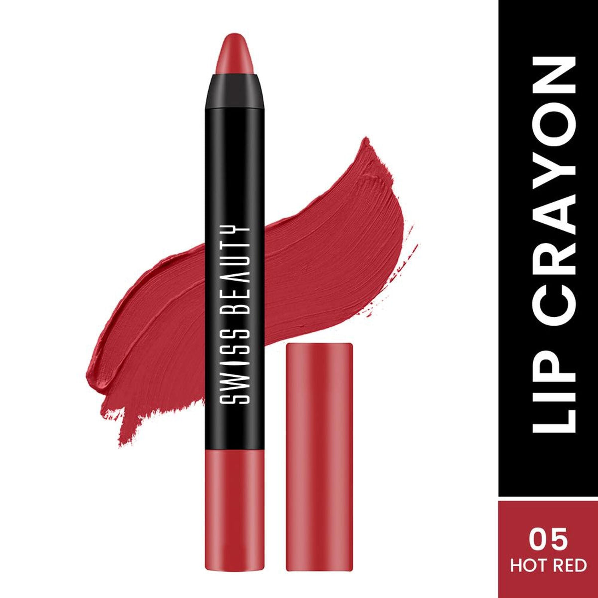 Swiss Beauty Matte Long Lasting Stay Maxx Lip Crayon Lipstick Matte Finish - Hot Red