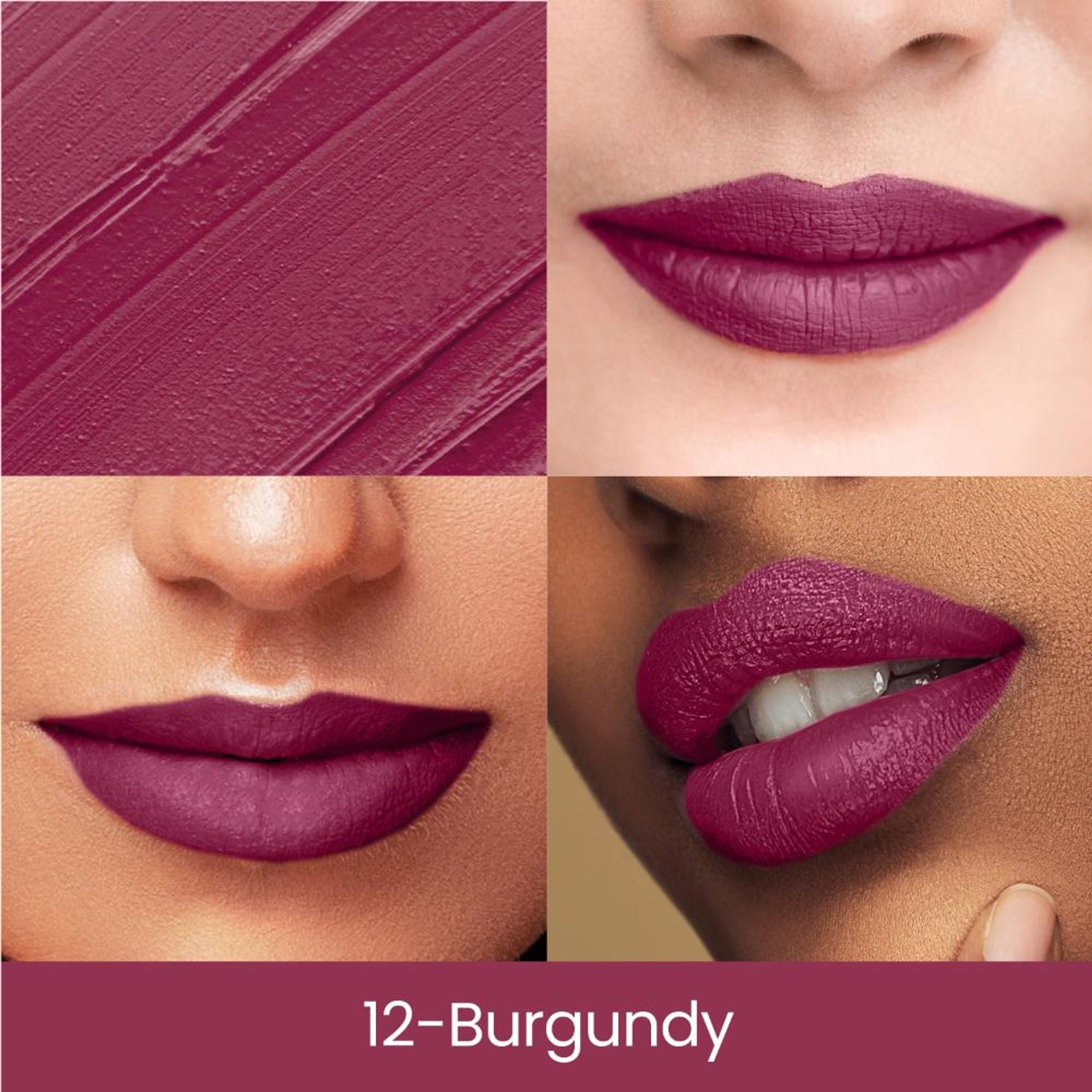 Swiss Beauty Matte Long Lasting Stay Maxx Lip Crayon Lipstick Matte Finish - Burgundy