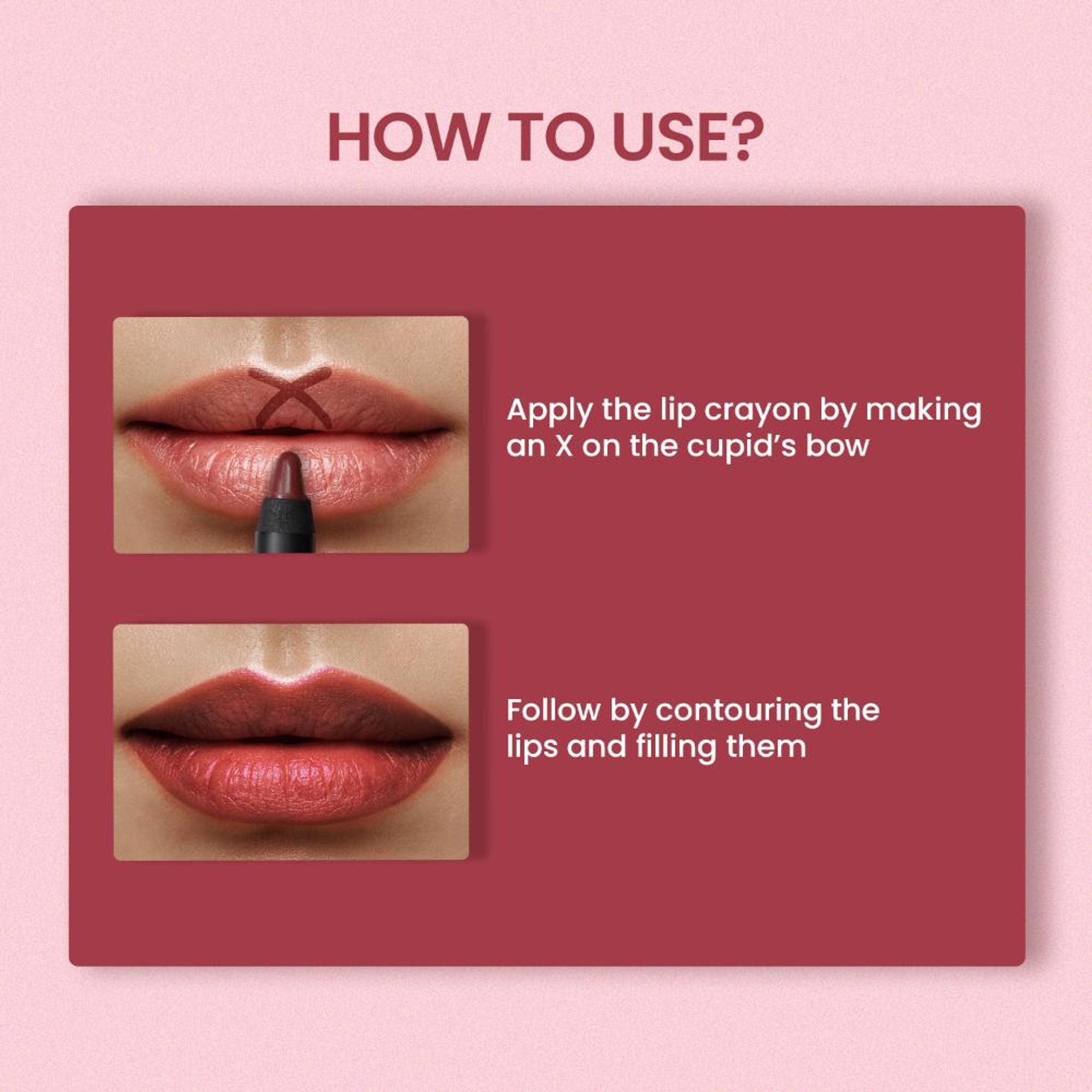 Swiss Beauty Matte Long Lasting Stay Maxx Lip Crayon Lipstick Matte Finish - Burgundy