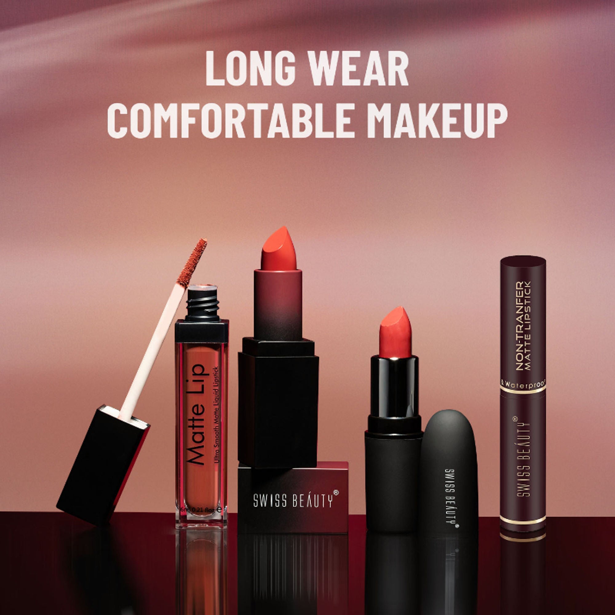 Swiss Beauty Non-Transfer Matte Lipstick - 19 Dark Brown