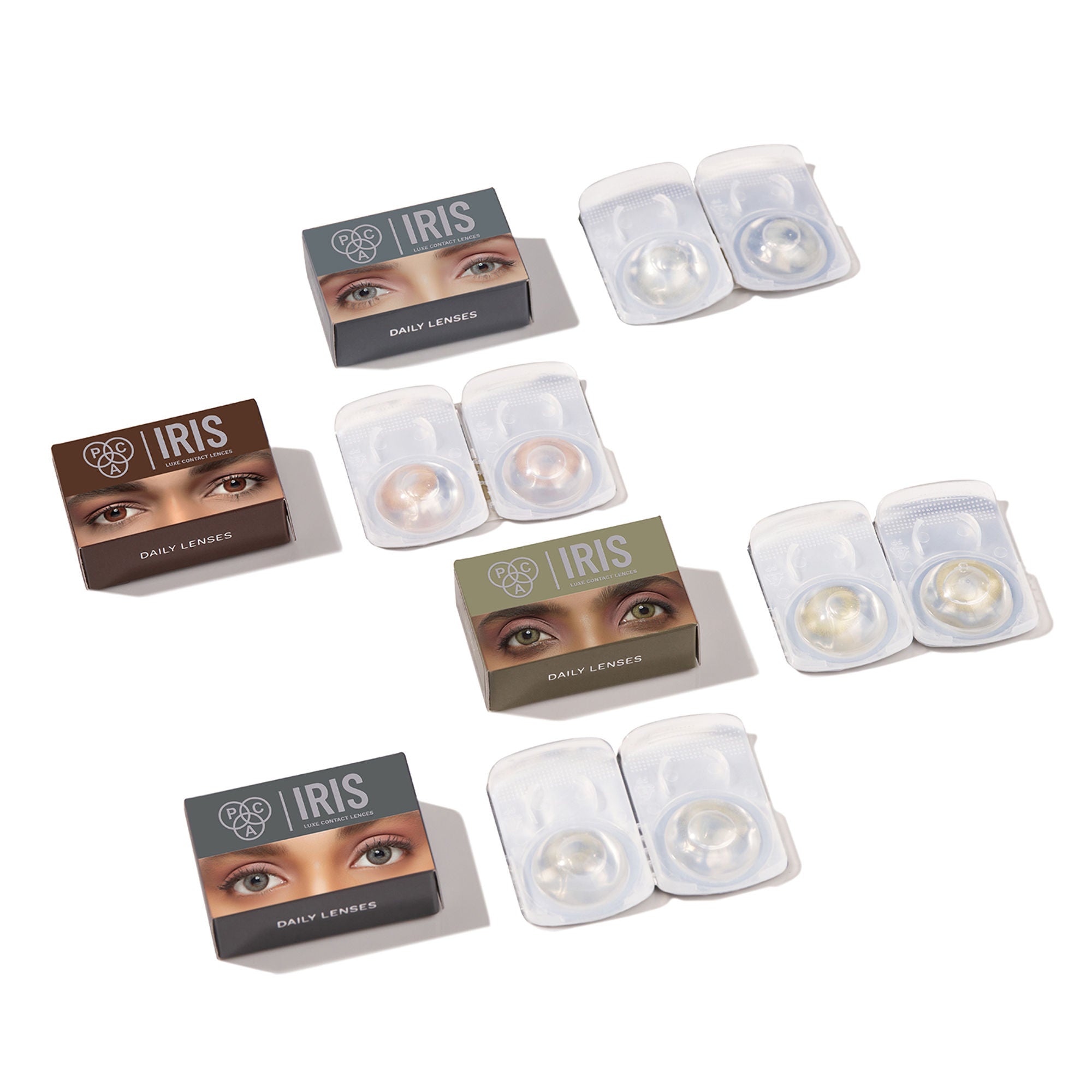 PAC Studio IRIS LUXE Daily Lenses Crystal - Comfortable Natural Looking Lenses, Soft Non-Irritating