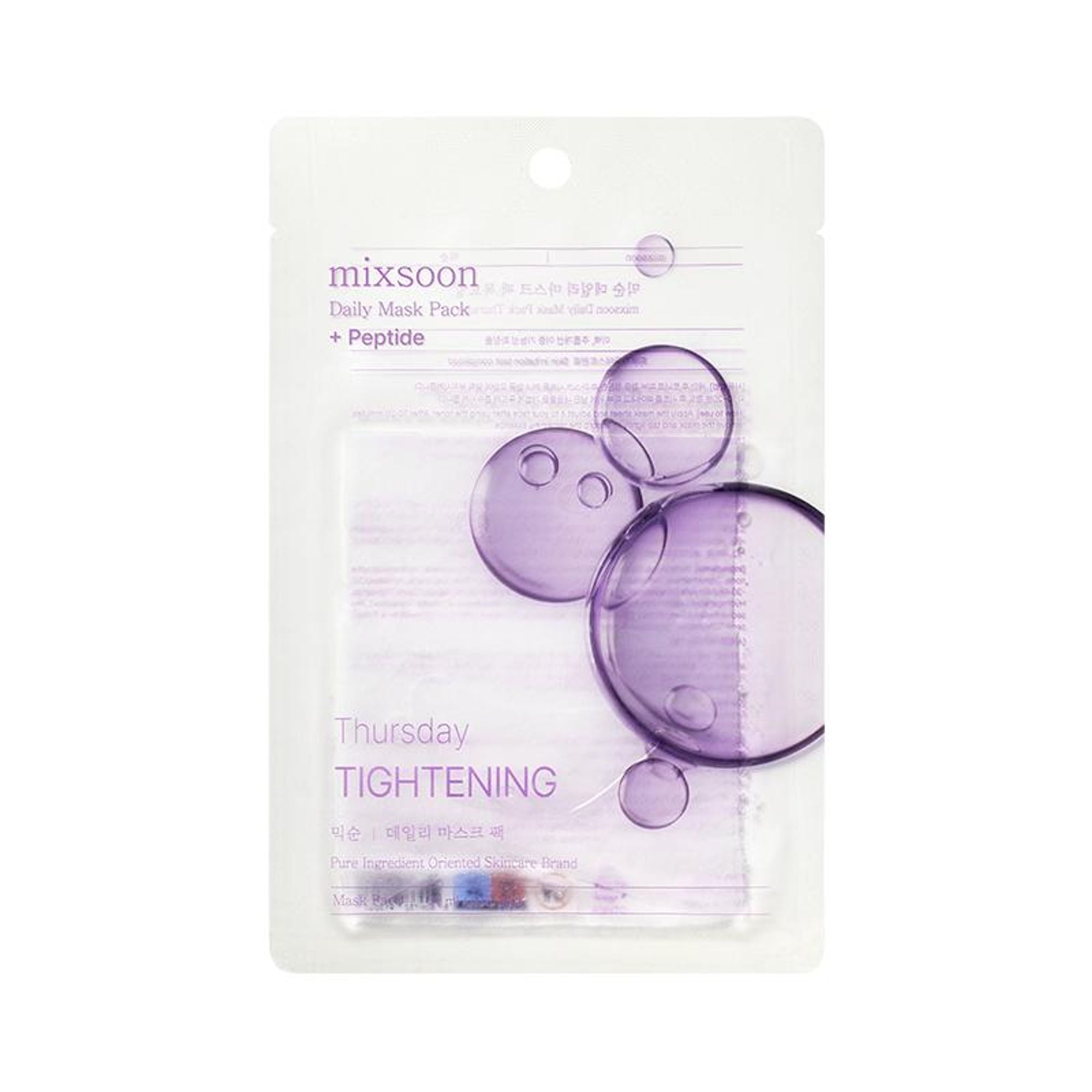 Mixsoon Daily Mask Pack Thursday, Firms, Boosts Elasticity & Detoxifies Skin Sheet Mask
