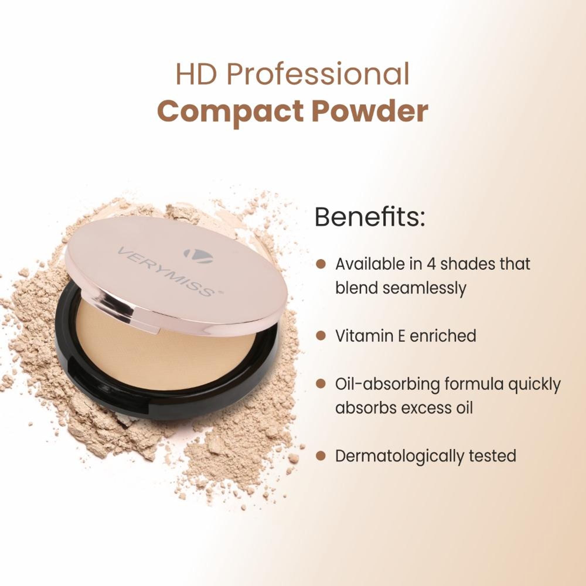 VERYMISS HD Professional Compact Powder - 130 Mellow Beige