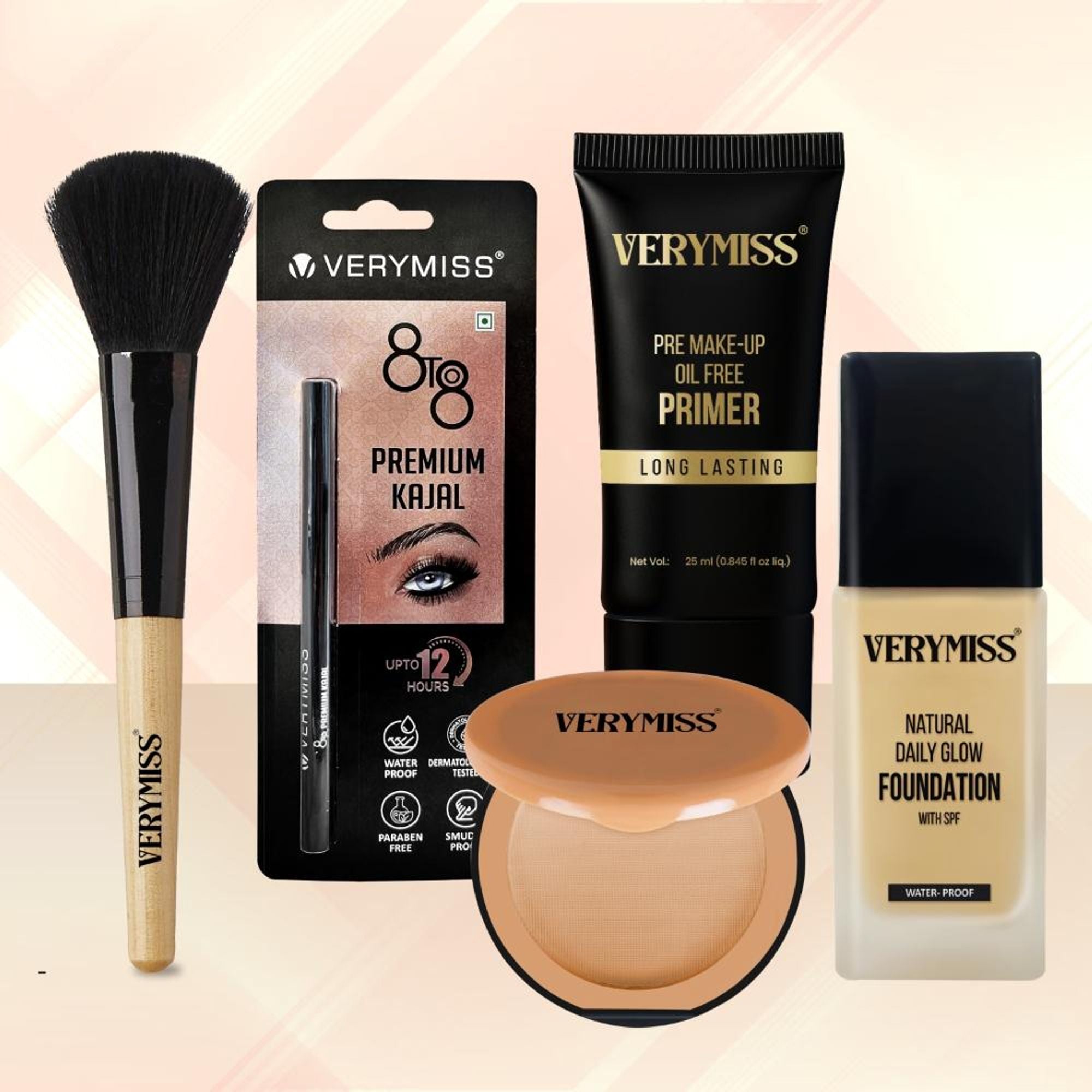 VERYMISS Makeup Kit Combo For Women & Girls - Vmfd06-01, Vmpr02, Vmc05-01, Vmk01,Vmmb21