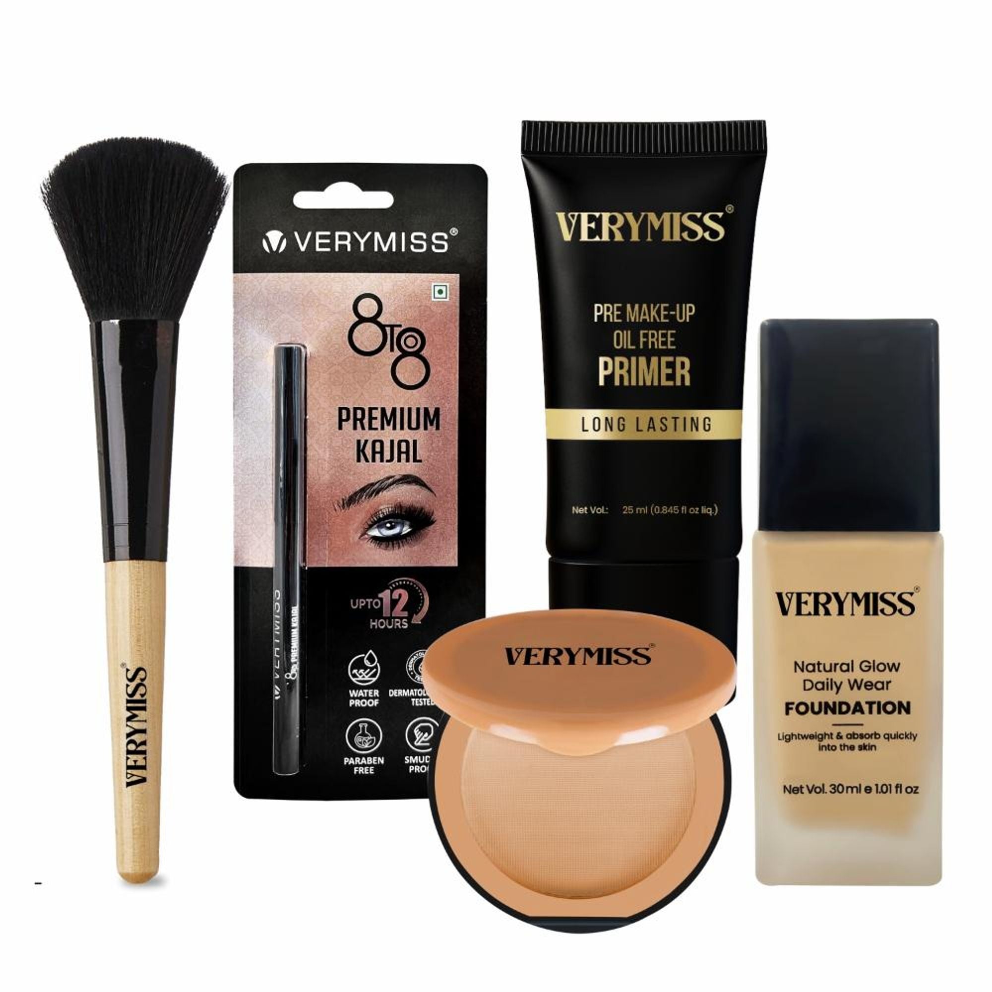 VERYMISS Makeup Kit Combo For Women & Girls - Vmfd06-01, Vmpr02, Vmc05-01, Vmk01,Vmmb21