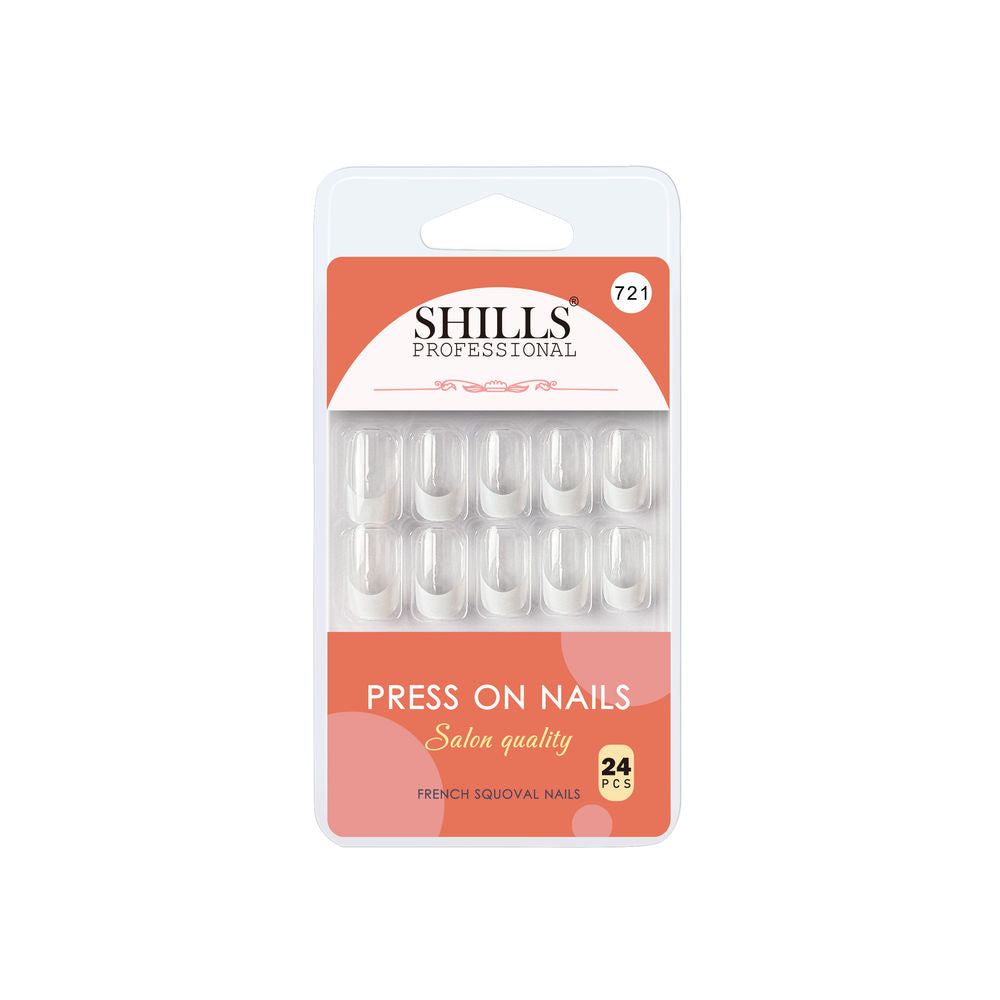 Shills Professional Reusable Press On Nails French Square - SPN721