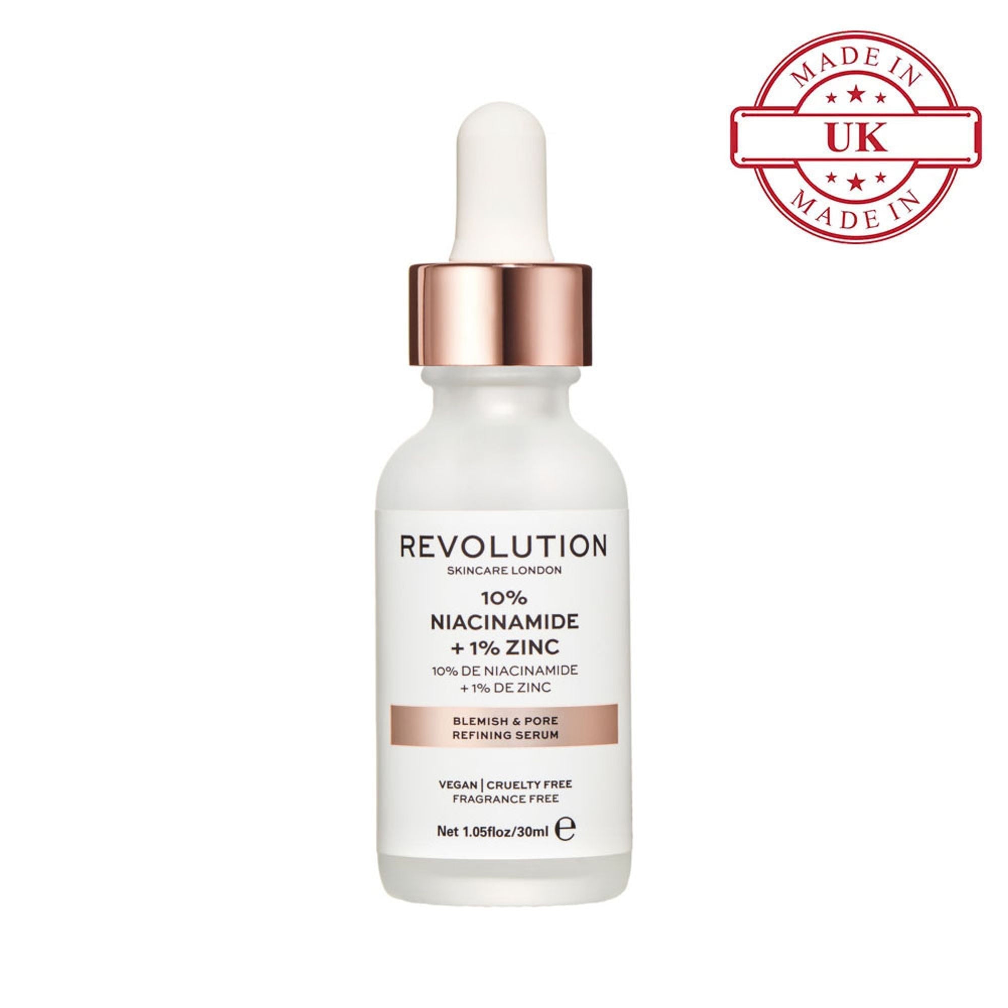 Makeup Revolution Skincare Blemish and Pore Refining Serum - 10% Niacinamide + 1% Zinc