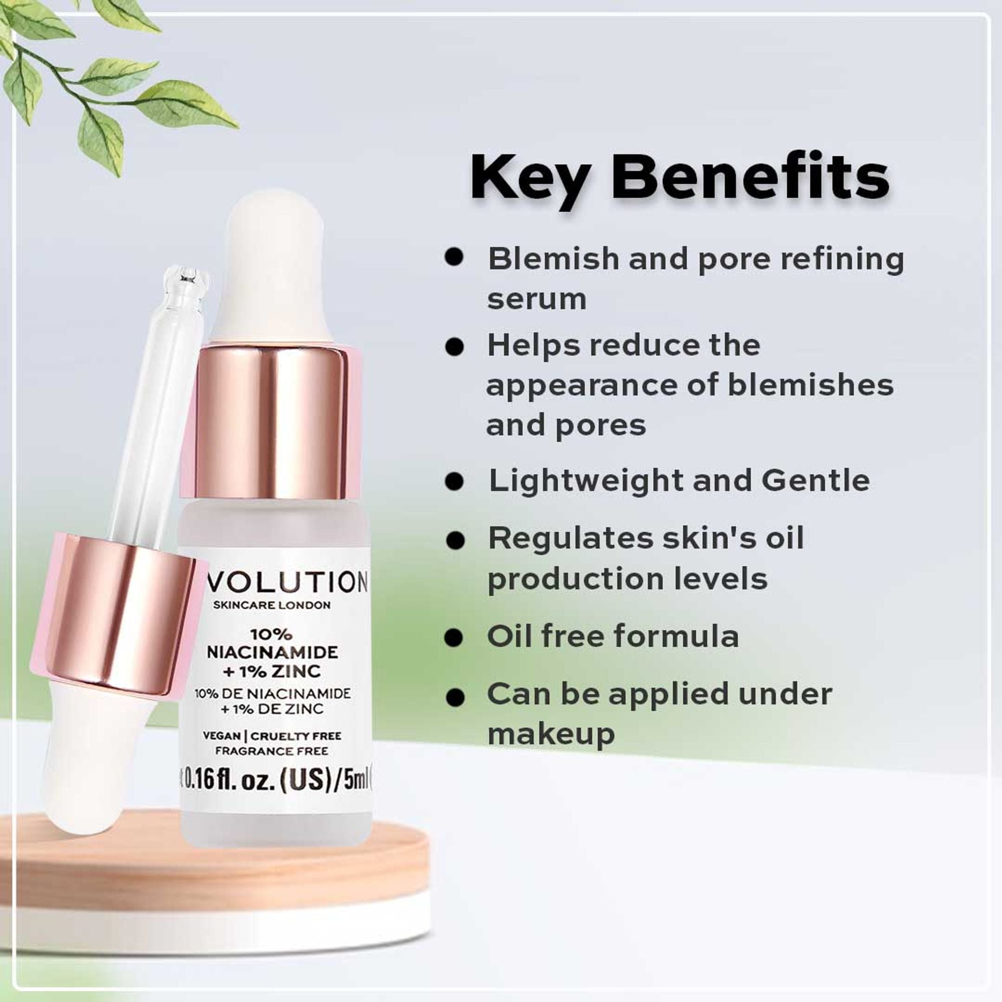 Makeup Revolution Skincare Blemish and Pore Refining Serum - 10% Niacinamide + 1% Zinc