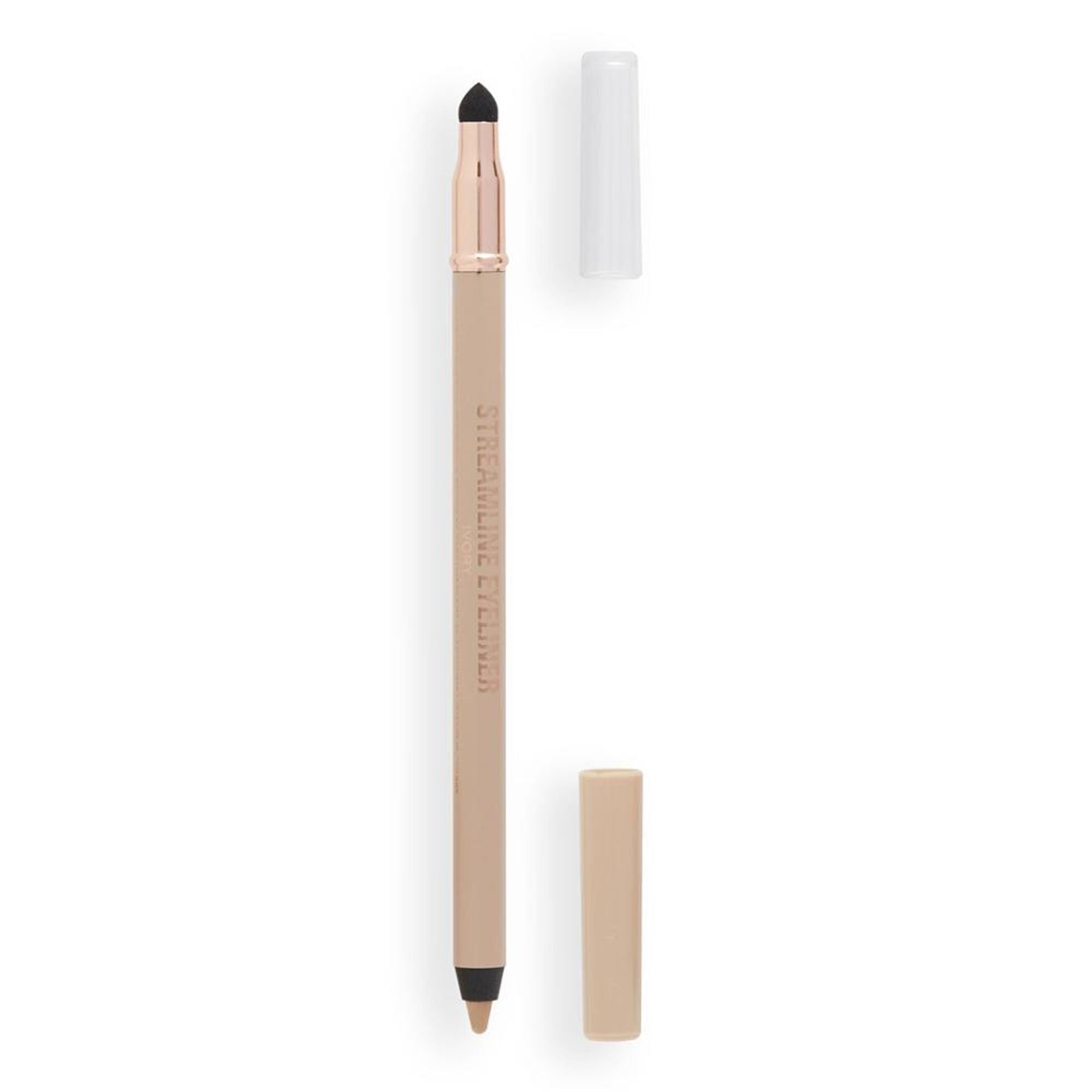 Makeup Revolution Streamline Waterline Eyeliner Pencil-Ultra Creamy Smudge Proof Smokey Looks - Ivory