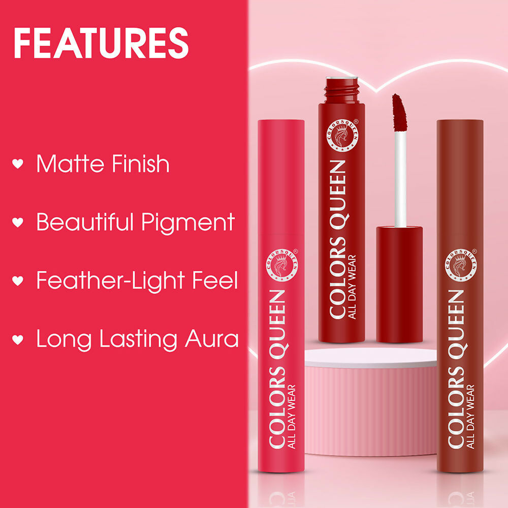 Colors Queen All Day Wear Liquid Lipstick - Red Boots