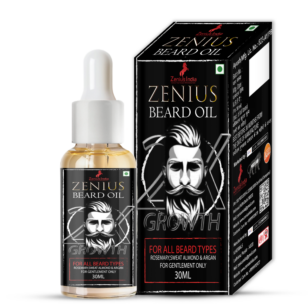 Zenius Beard Oil for Patchy Beard and Hair Growth