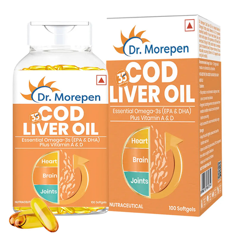 Dr. Morepen Cod Liver Oil Softgels -Pack of 2