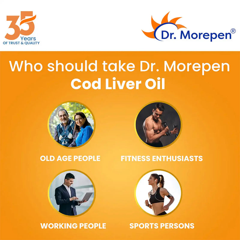 Dr. Morepen Cod Liver Oil Softgels -Pack of 2