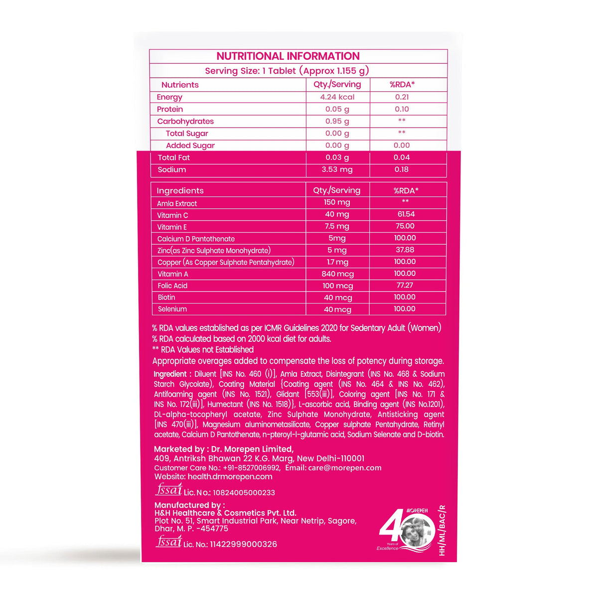 Dr. Morepen Biotin Plus Tablets