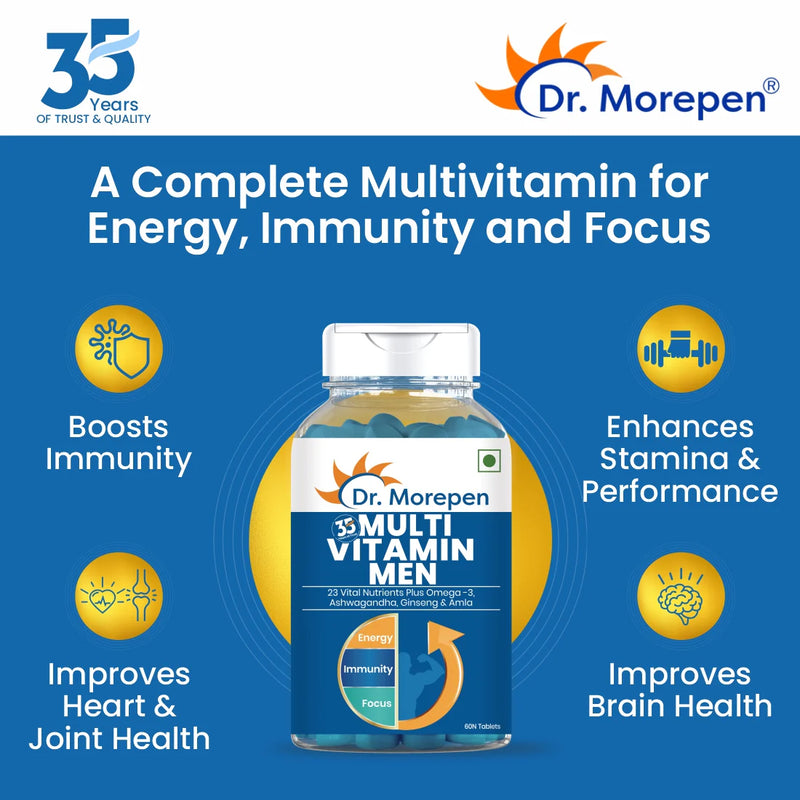 Dr. Morepen Multivitamins For Men With Omega 3 & Herbs