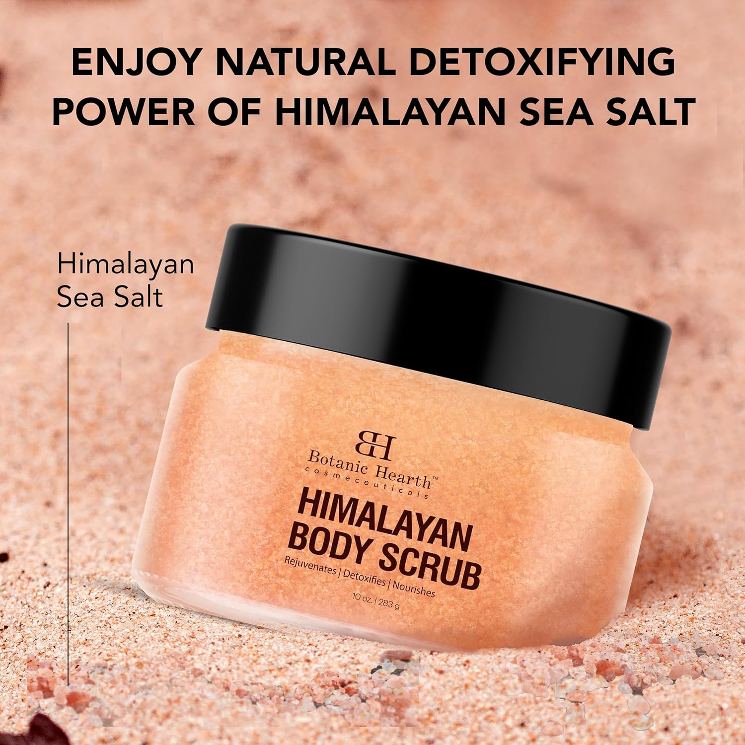 Botanic Hearth Himalayan Body Scrub with Lychee Oil - Natural Exfoliating Body & Face Scrub