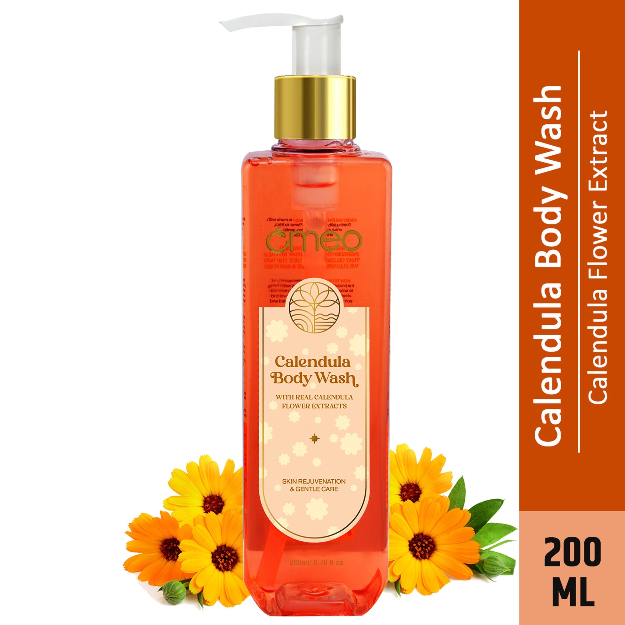 Omeo Calendula Body Wash Gentle Cleansing, Soft Nourshing Body Wash