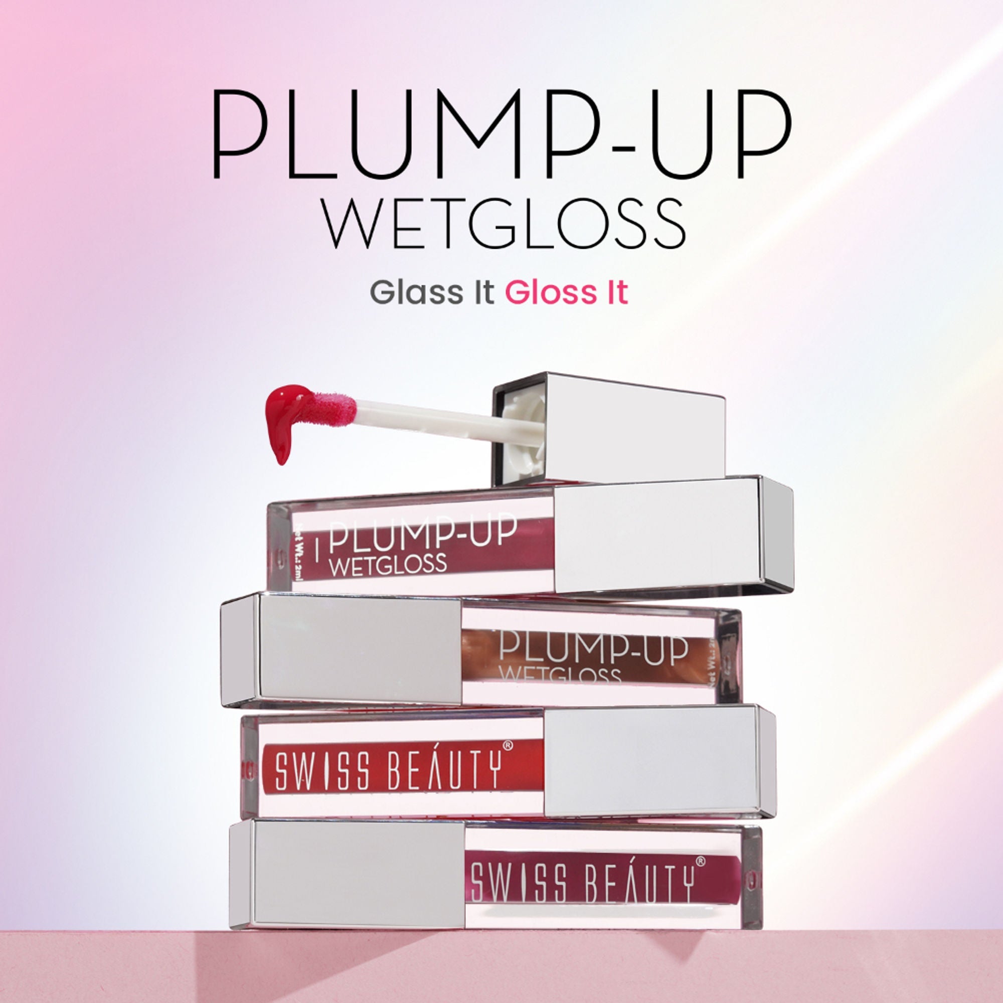 Swiss Beauty Plump Up Wet Lip Gloss For Glossy And Fuller Lips - 6 Spicy Cinnamon