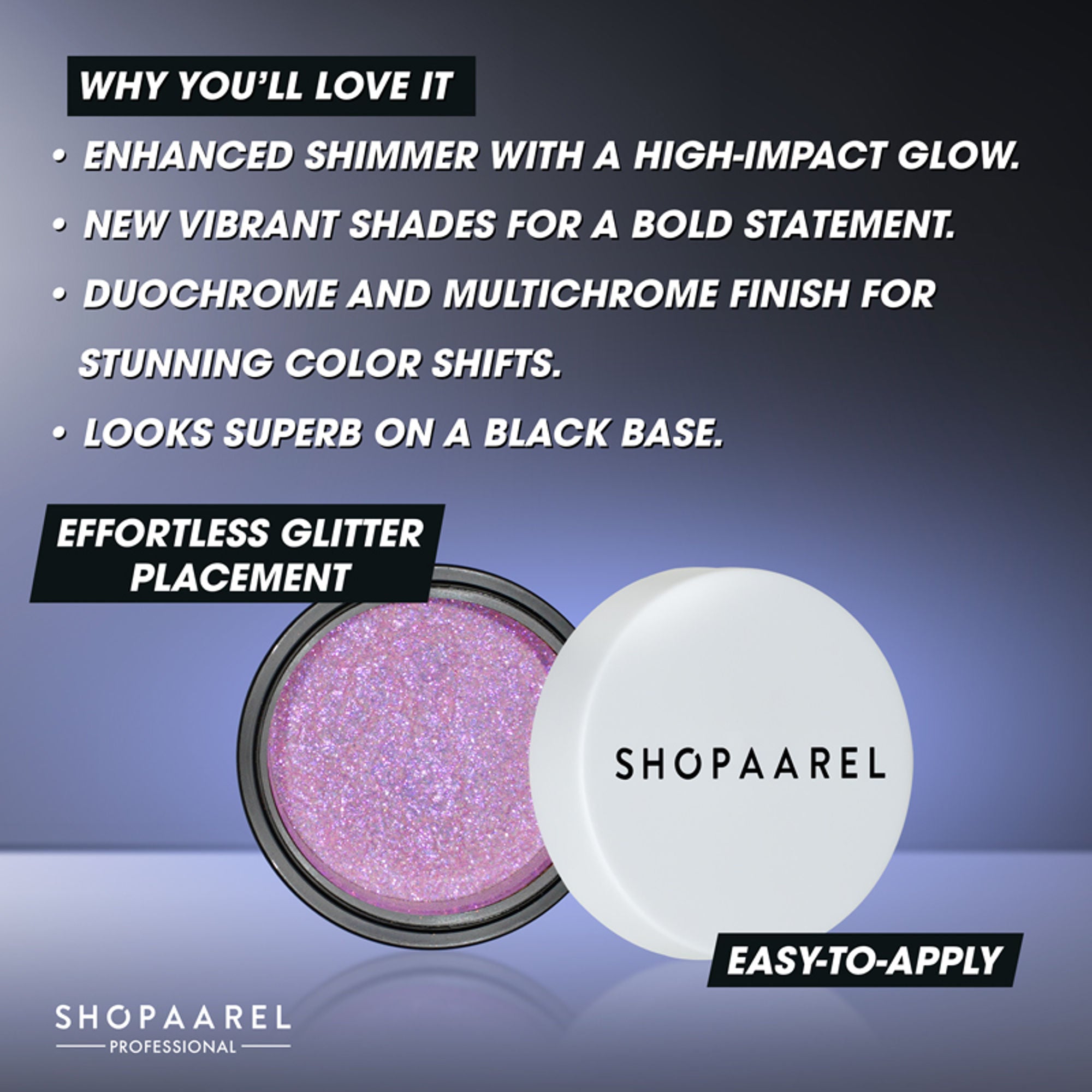 Shopaarel Photoready Eye Glitter (New Edition) - Lavender