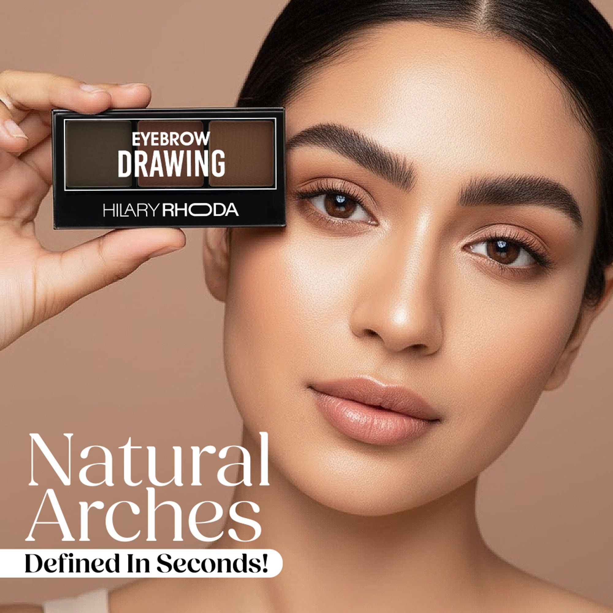Hilary Rhoda Drawing Eyebrow Palette With 3 Natural Shades - 03