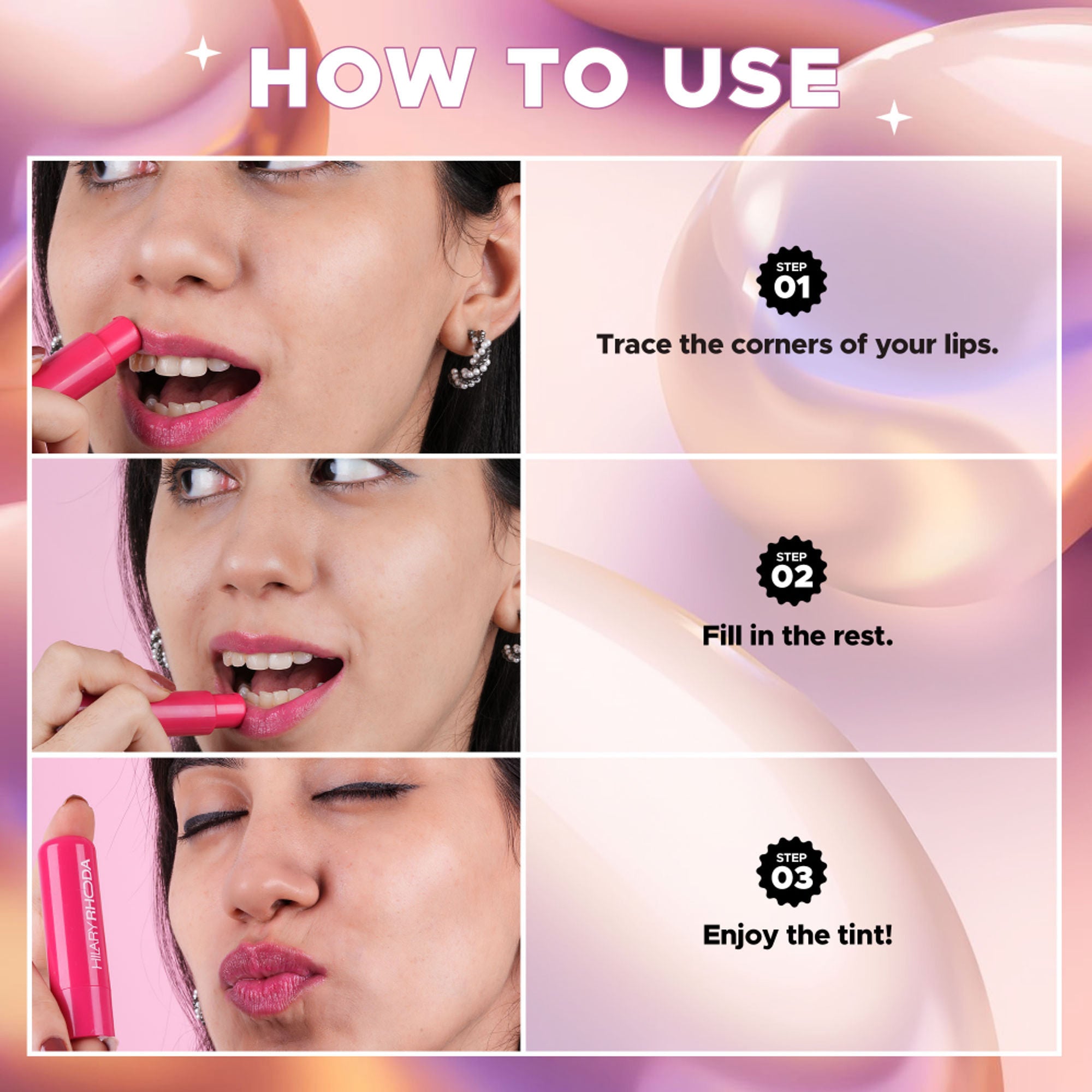 Hilary Rhoda Colour Splash Lip Balm With SPF 15 - Strawberry 03