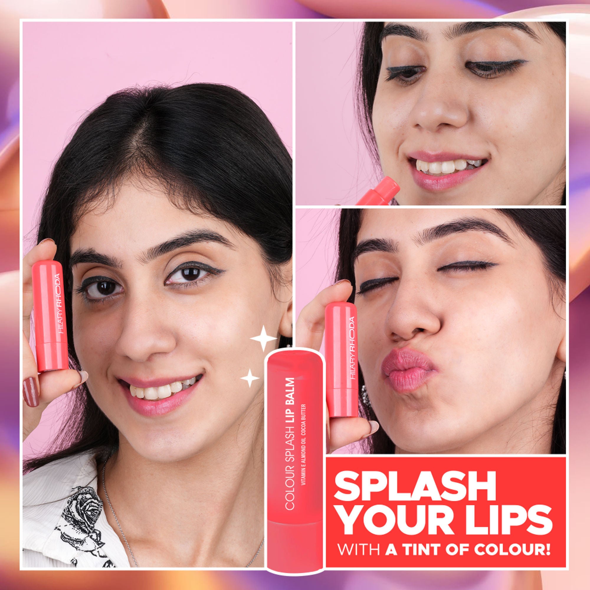 Hilary Rhoda Colour Splash Lip Balm With SPF 15 - Apricot 04