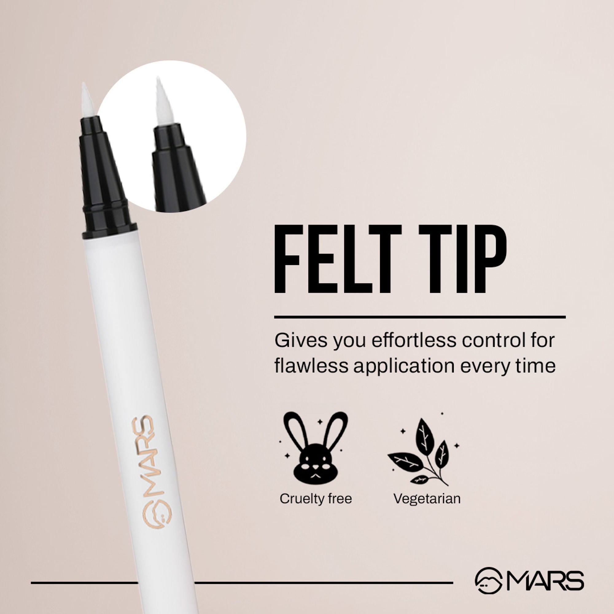 MARS Cosmetics City Stroke Charming Eyes Liquid Eyeliner - 01 White