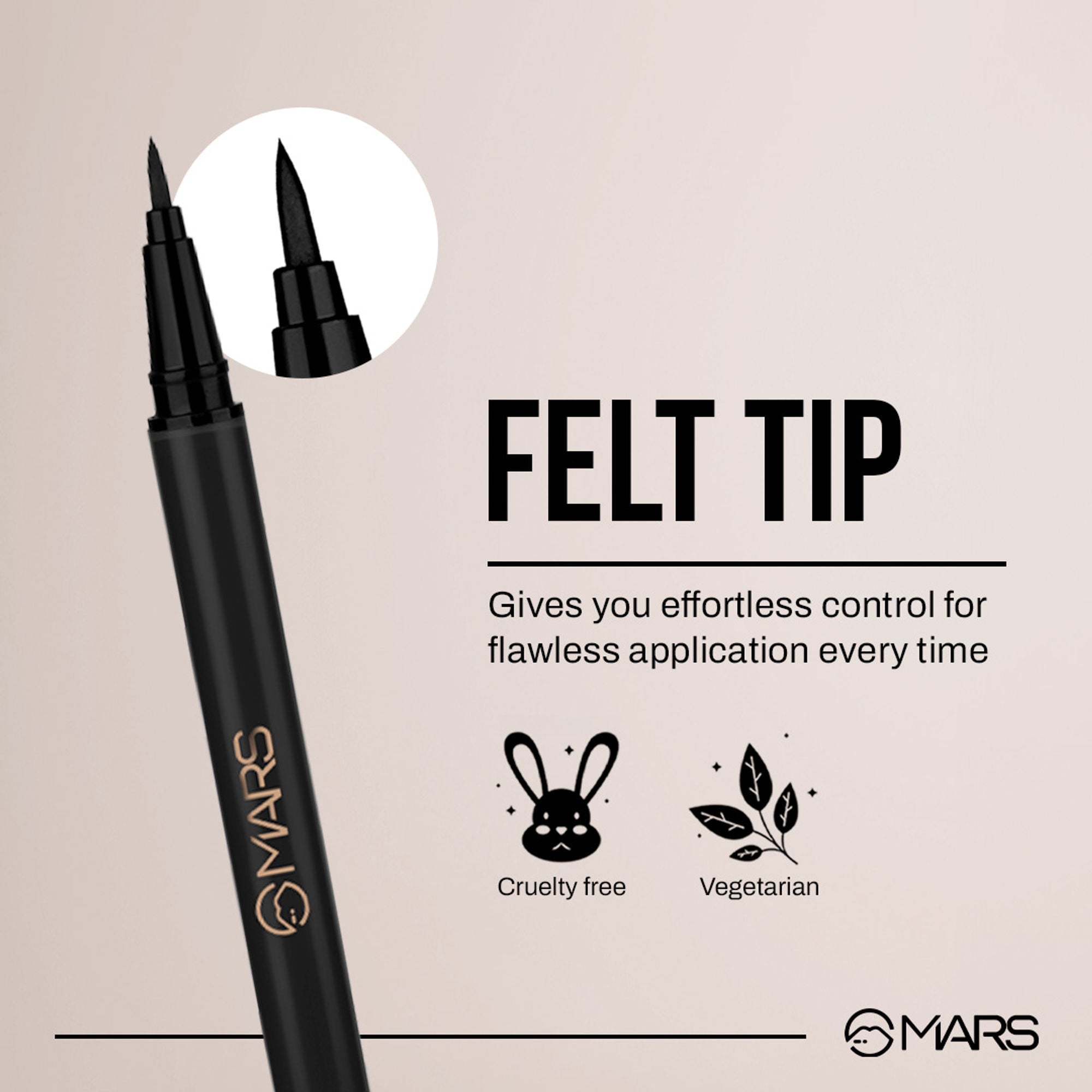 MARS Cosmetics City Stroke Charming Eyes Liquid Eyeliner - 04 Black