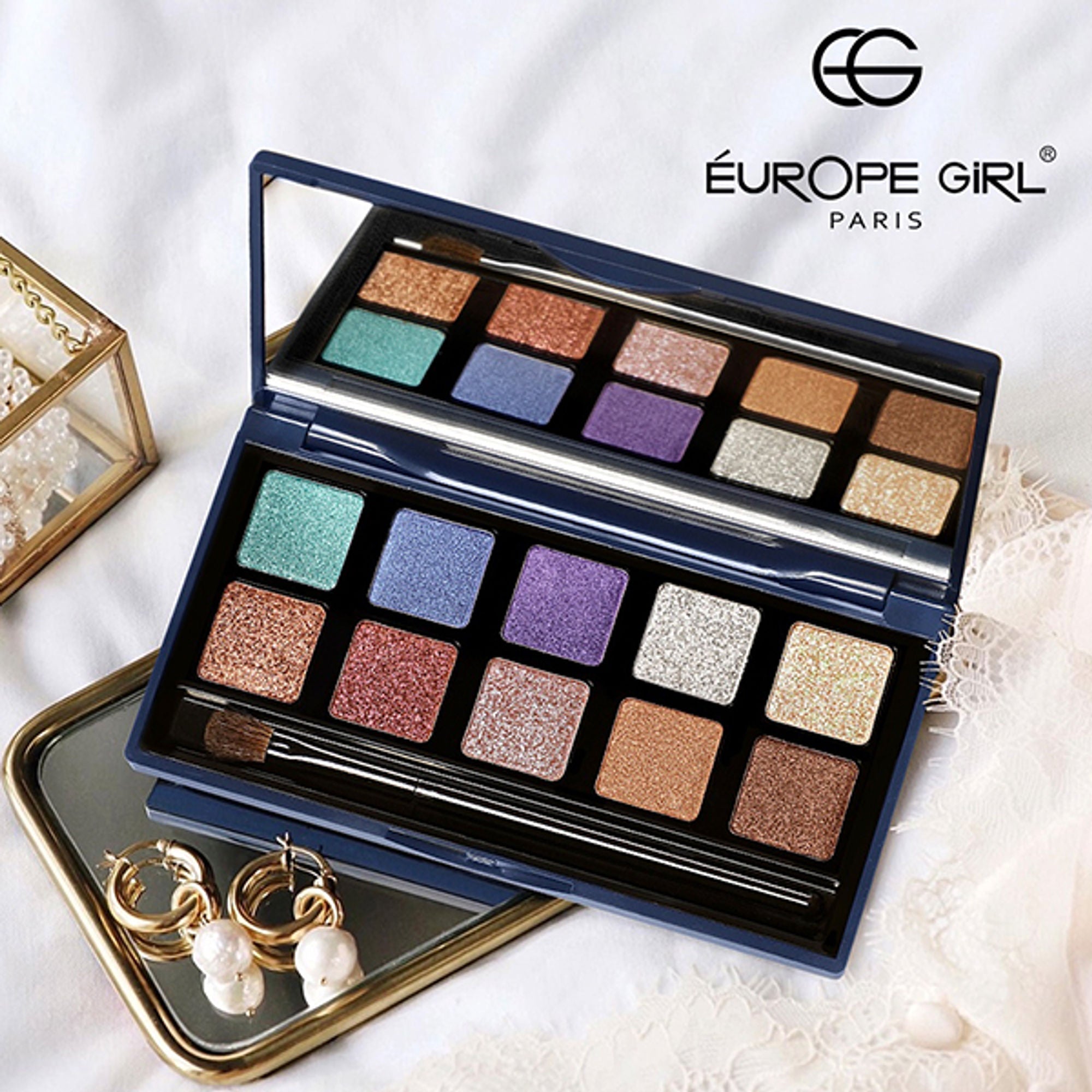 Europe Girl 10 Colour Eyeshadow Secret Palette - Eye Catching