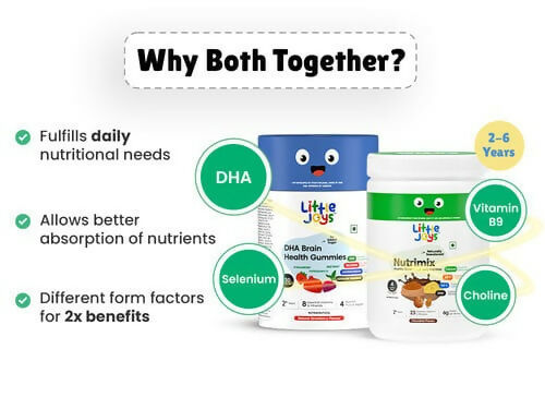 Little Joys Nutrimix Nutrition Powder Vanilla 2 - 6 years + Brain Gummies Combo