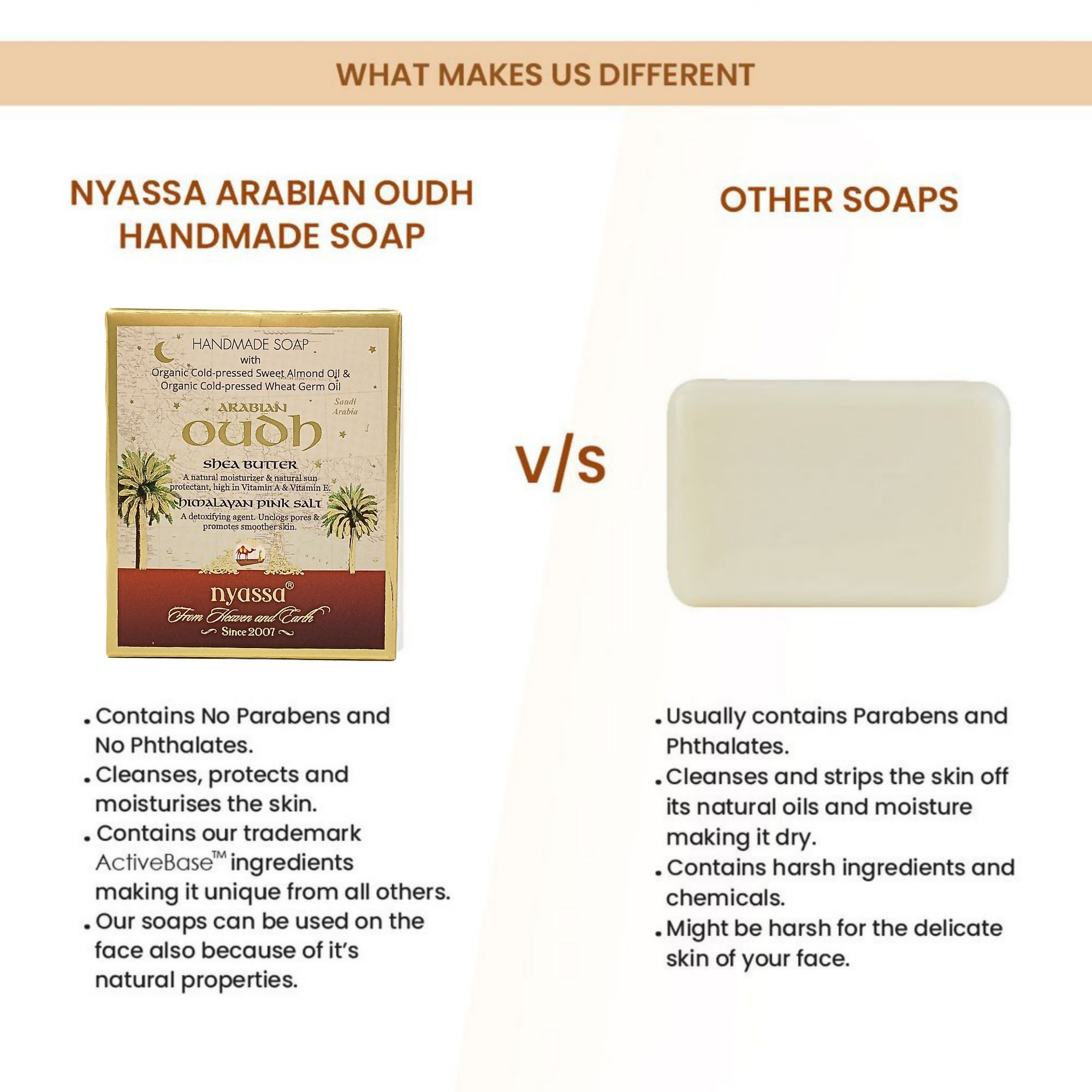 Nyassa Premium Arabian Oud Handmade Natural Bathing Soap