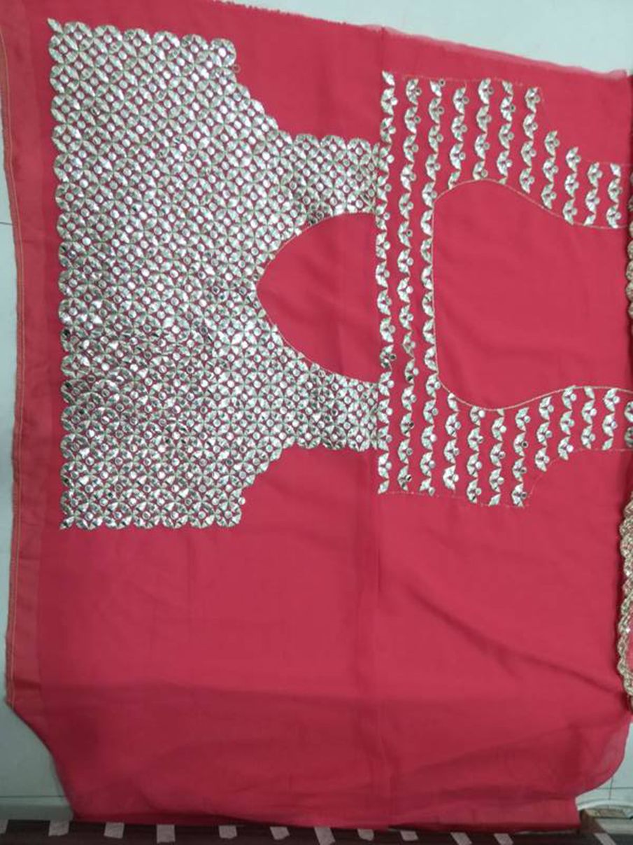 Aastha fashion Rani Pink Faux Georgette lehanga blouse Embroidered work - Prithvi Mart